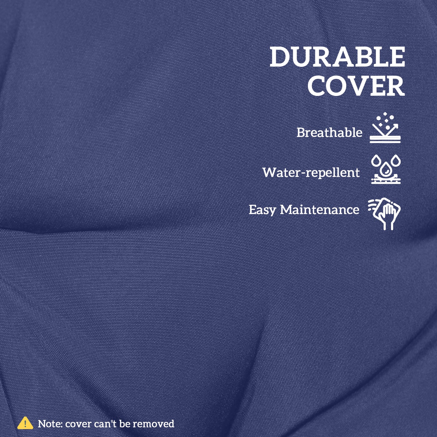 Outsunny Garden Seat Cushion Set Of Four With Ties 42 x 42 Cm Dark Blue Replacement Dining Chair Pad