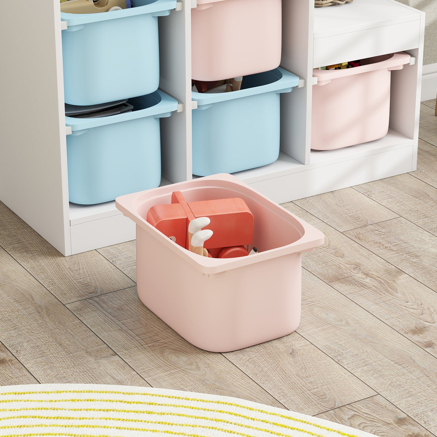 AIYAPLAY Three Layer Toy Storage Organizer With Removable Bins For Ages 3 To 8 Years Multicolor