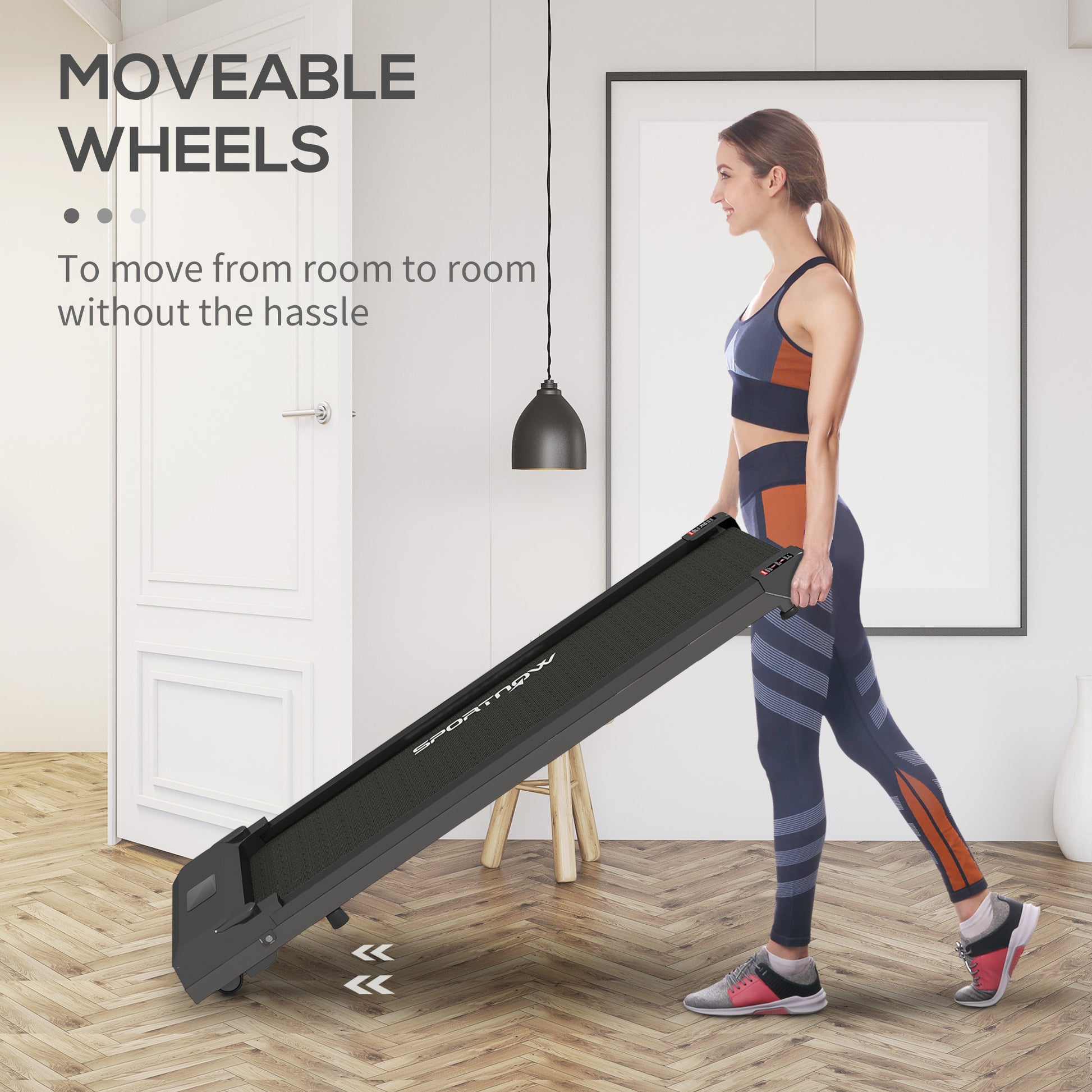 SPORTNOW Compact Under Desk Treadmill Walking Pad with Remote Control and LED Display for Home and Office Fitness - ALL4U RETAILER LTD