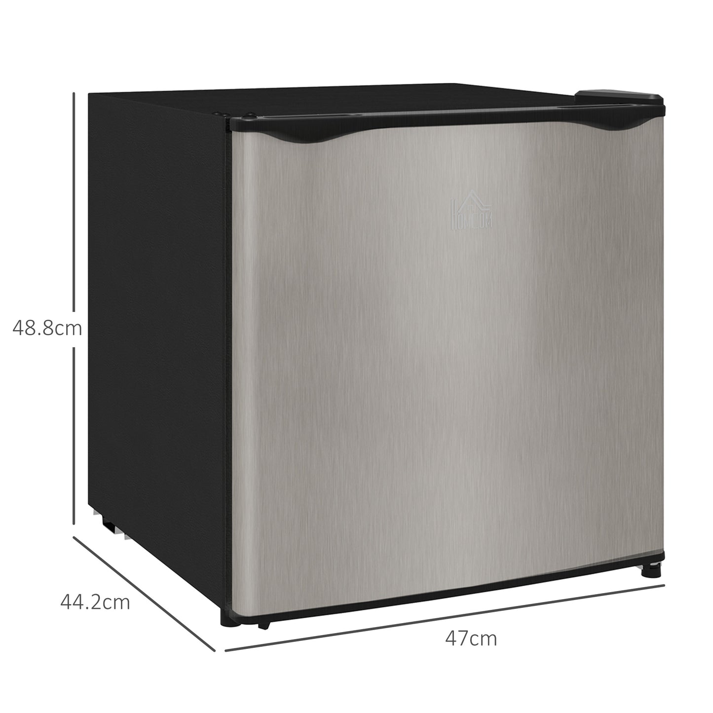 HOMCOM 35L Mini Freezer With Temperature Range Minus 24 To Minus 14 Degrees Celsius Silver Tone Countertop Space Saver