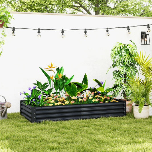 Outsunny 180 By 90cm Galvanised Steel Open Planter With 30cm Depth And 459 L Capacity