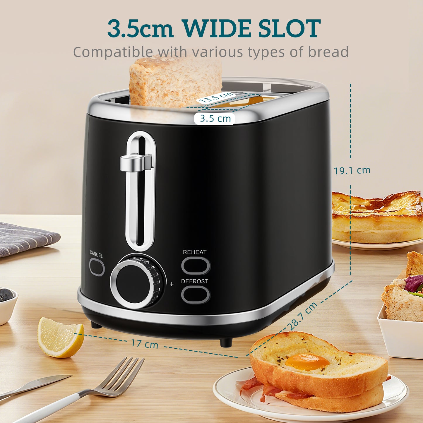 HOMCOM Polished Retro Kettle And Toaster Set With 40 To 100 Celsius Temperature Control And Memory Function Black