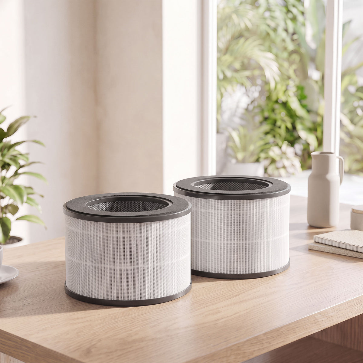 HOMCOM H13 HEPA Replacement Filter for Air Purifier with Activated Carbon 2 Pack