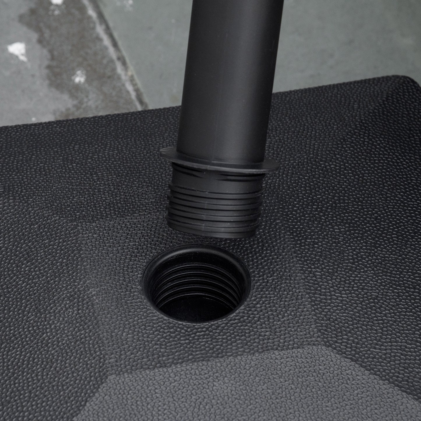 Outsunny 20kg Parasol Base With Wheels Heavy Duty Sand Or Water Filled Patio Umbrella Base For Outdoor Deck Black