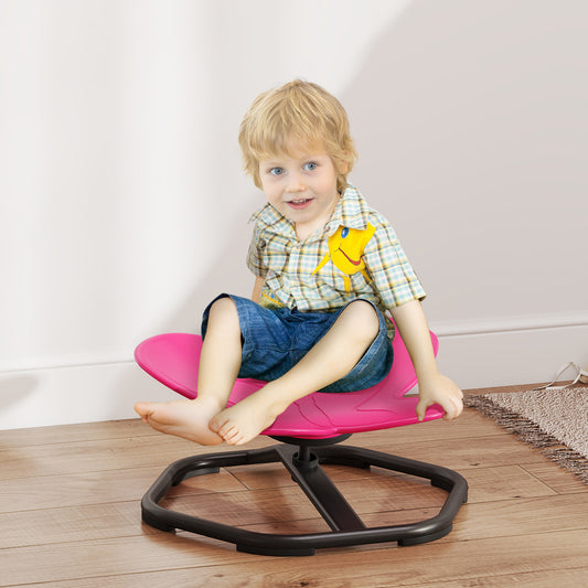 AIYAPLAY Butterfly-Shaped Kids Swivel Chair For Sensory Spinning Balance And Coordination Training Pink