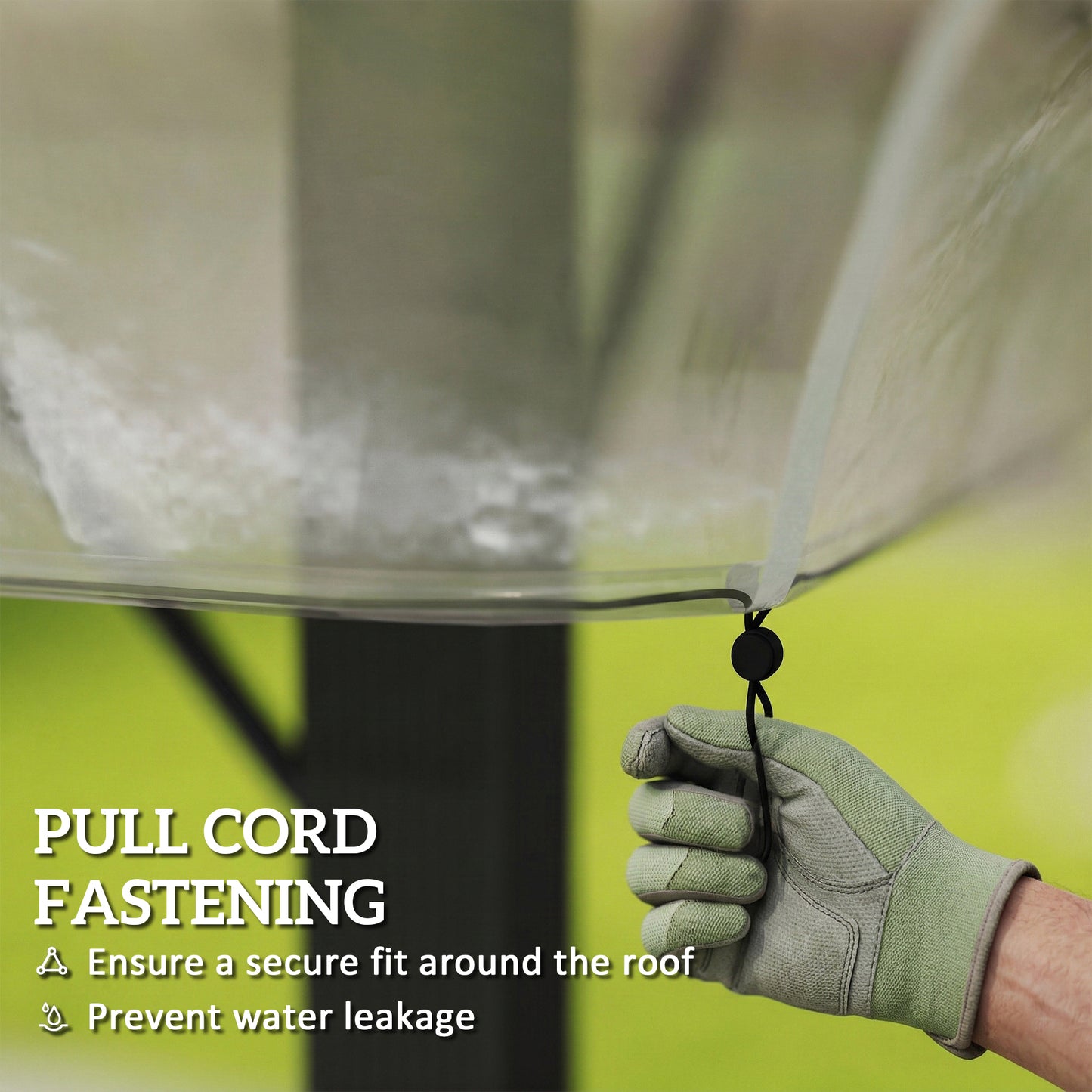 Outsunny 2x2m Gazebo Protective Cover Waterproof Rainproof Canopy and Tent Weatherproof Shield