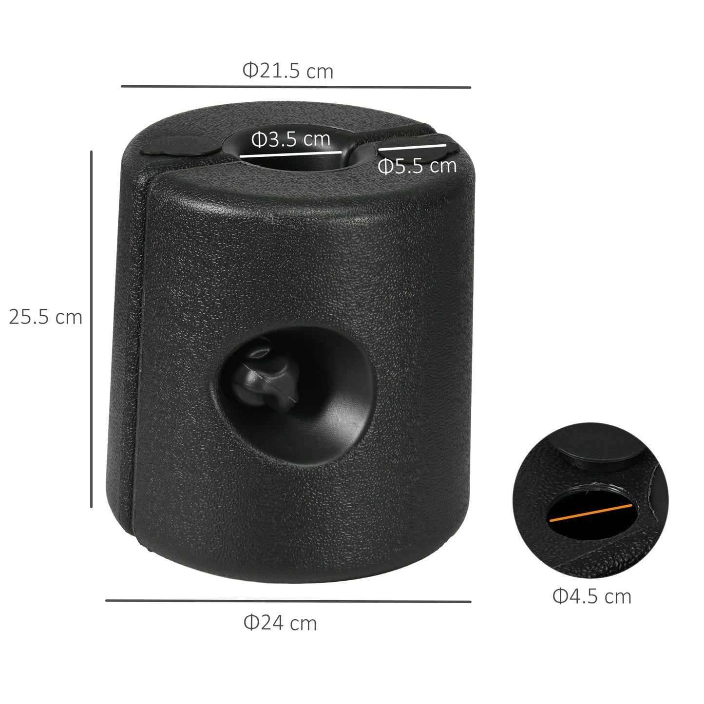 Outsunny HDPE Tent Weights Set Of 4 Canopy Weights Fill With Water Or Sand 48 Kg