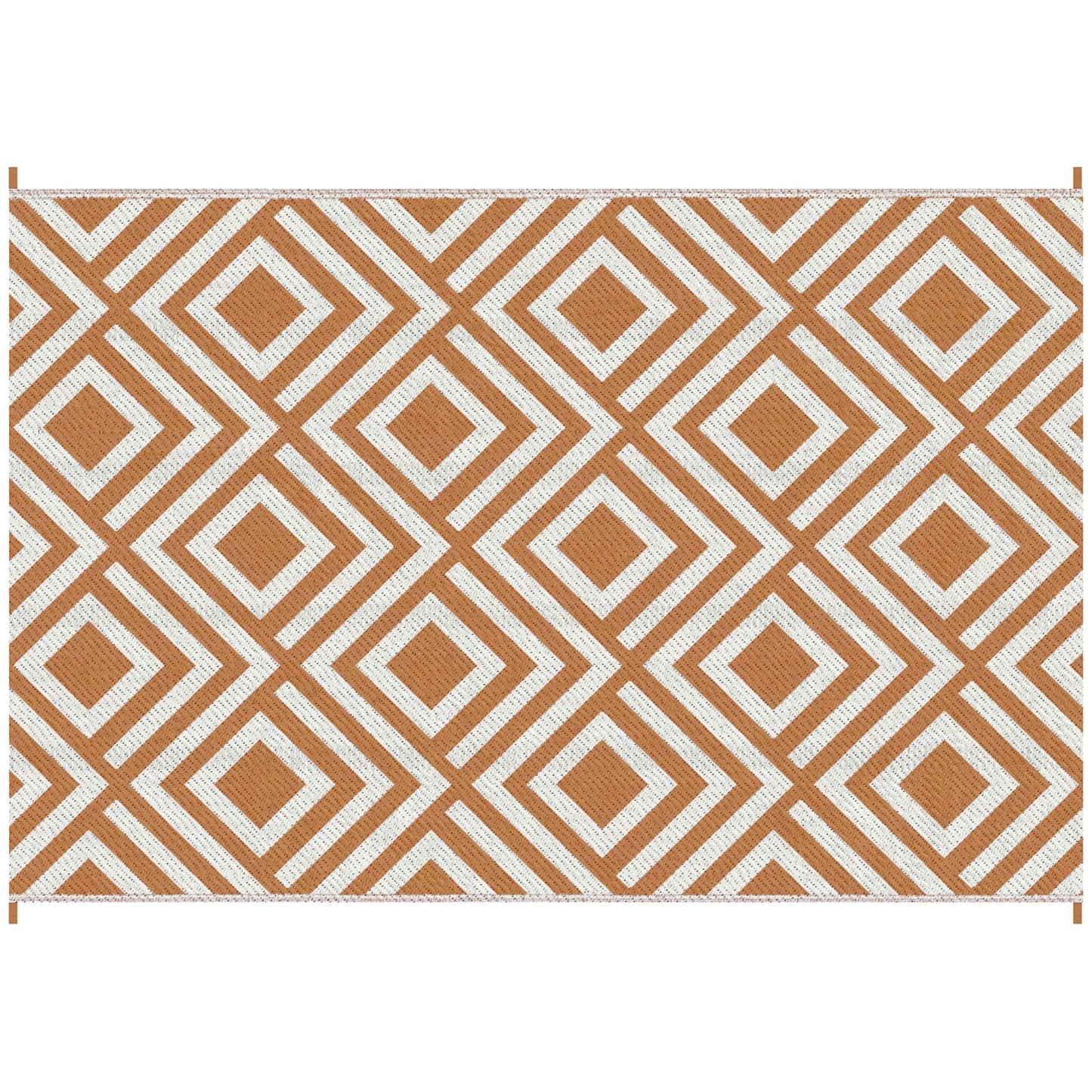 Outsunny Reversible Outdoor Rug - Waterproof Straw Mat - ALL4U RETAILER LTD