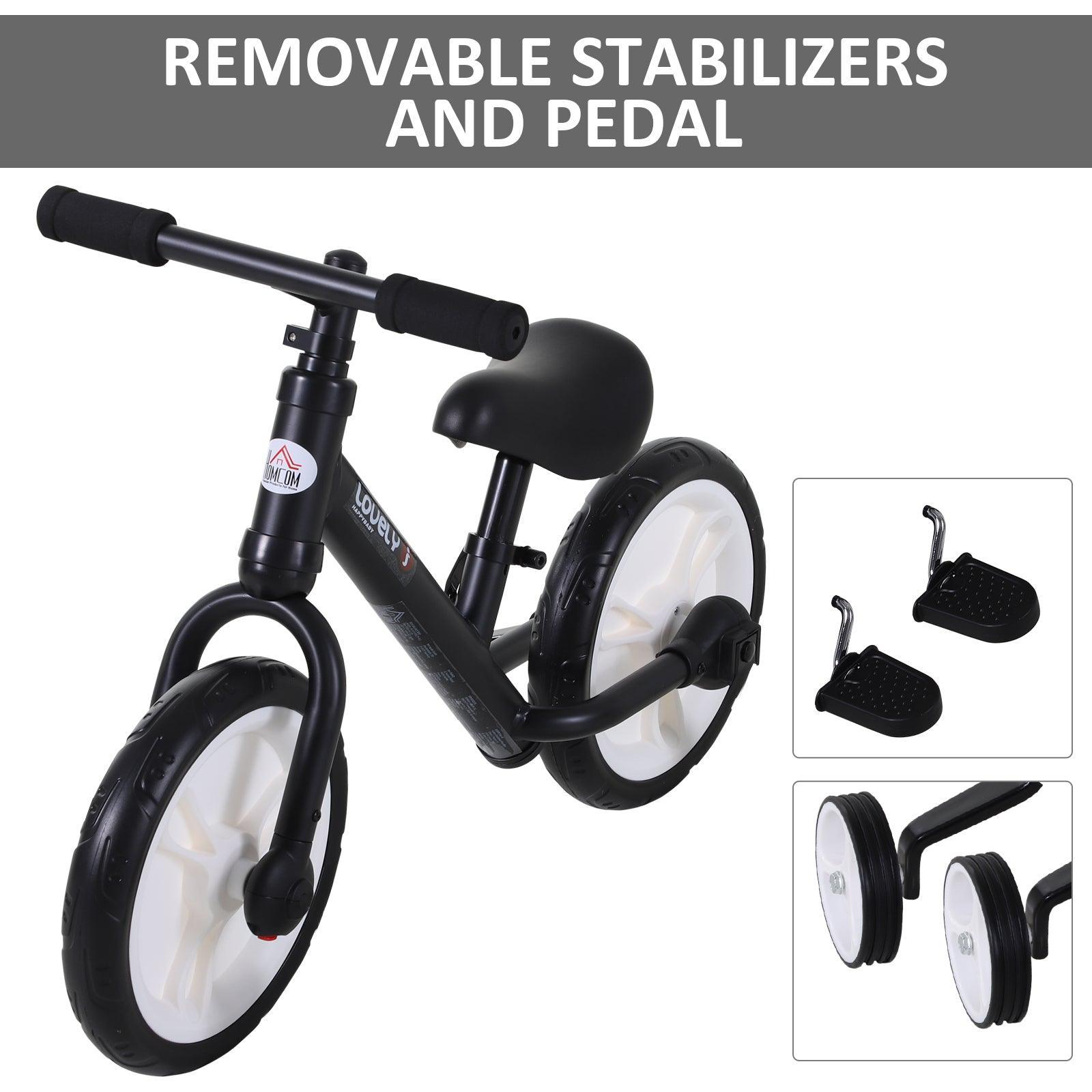 HOMCOM PP Toddler Balance Bike - Black - ALL4U RETAILER LTD