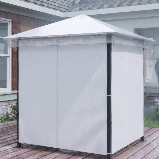 Outsunny 2x2m Gazebo Protective Cover Waterproof Rainproof Canopy and Tent Weatherproof Shield