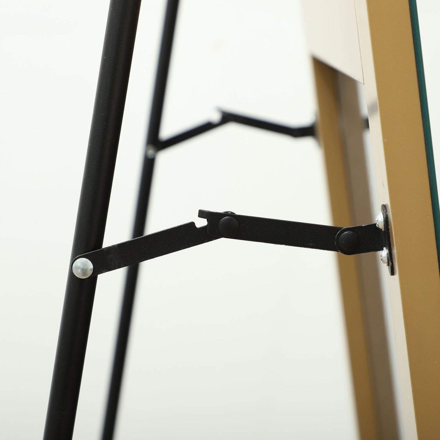 HOMCOM 150cm Arched Full Length Mirror In Gold Tone Floor Standing Or Leaning Full Body Mirror