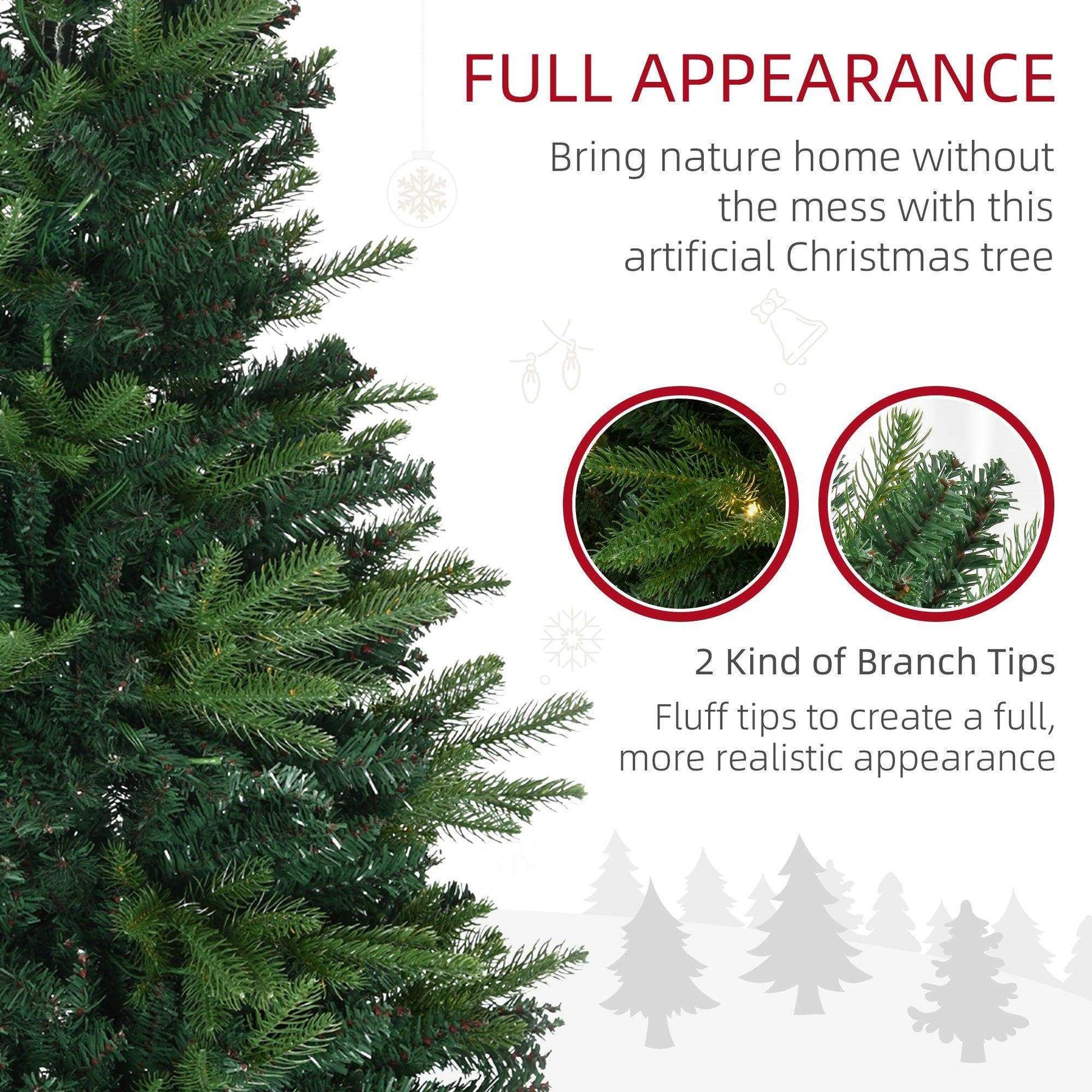 HOMCOM 1.2m Pre-Lit Christmas Tree - ALL4U RETAILER LTD