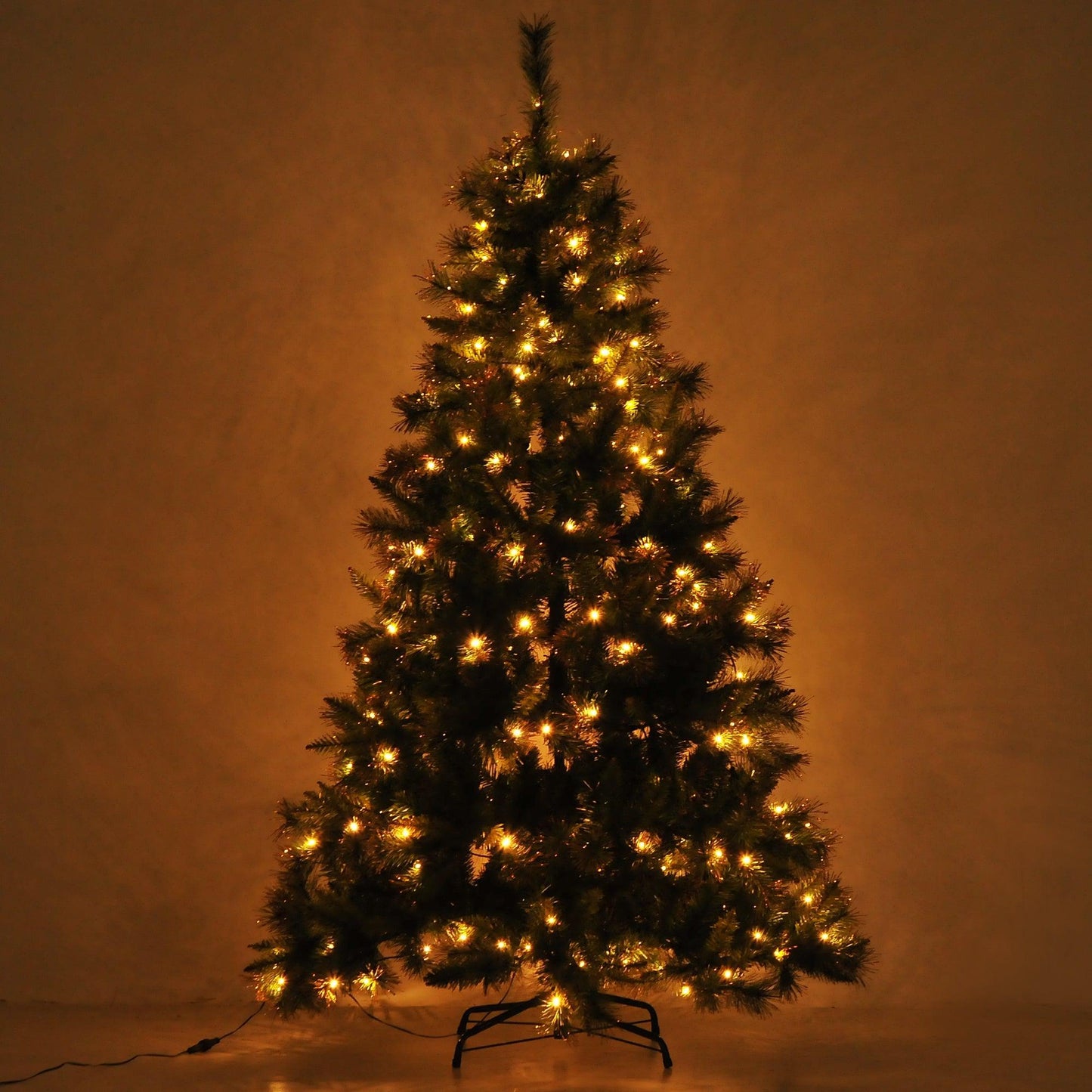 HOMCOM 1.5m Pre-Lit Christmas Tree with Metal Stand - ALL4U RETAILER LTD
