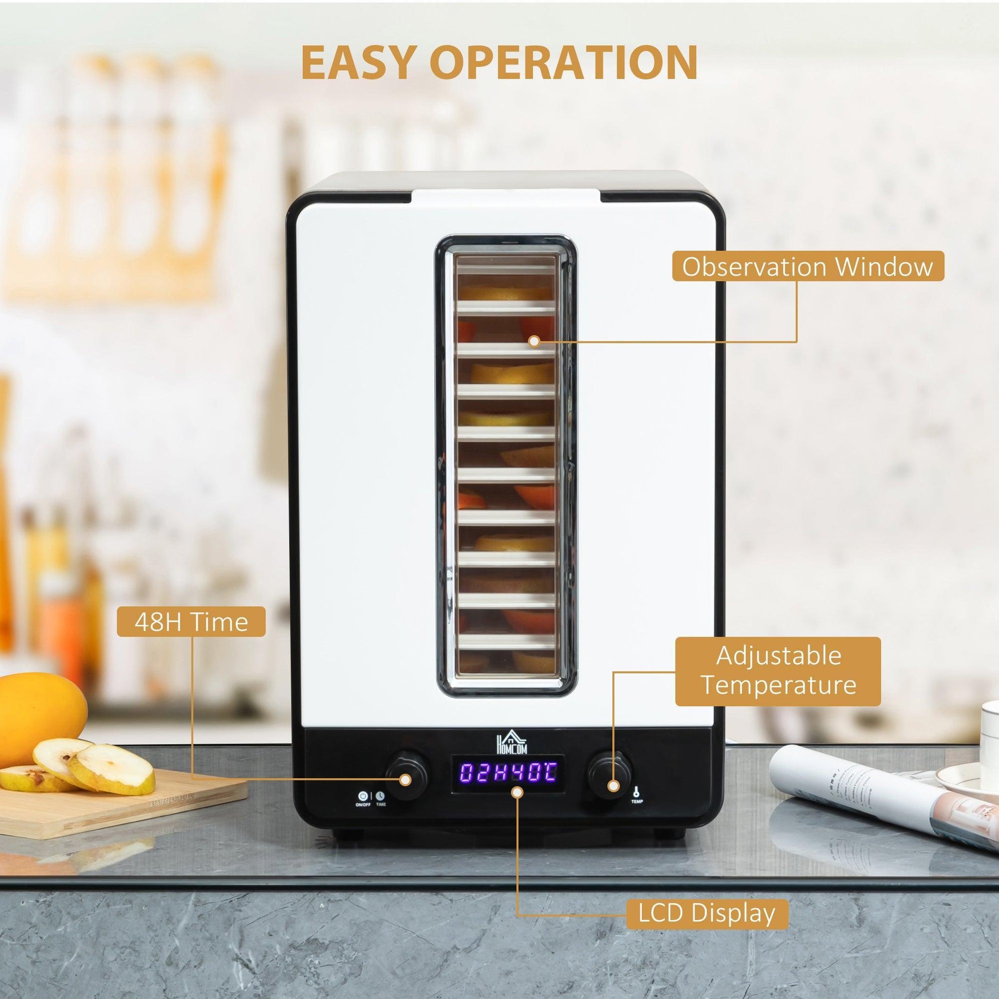 HOMCOM 11-Tier Food Dehydrator: Efficient & Versatile Drying - ALL4U RETAILER LTD