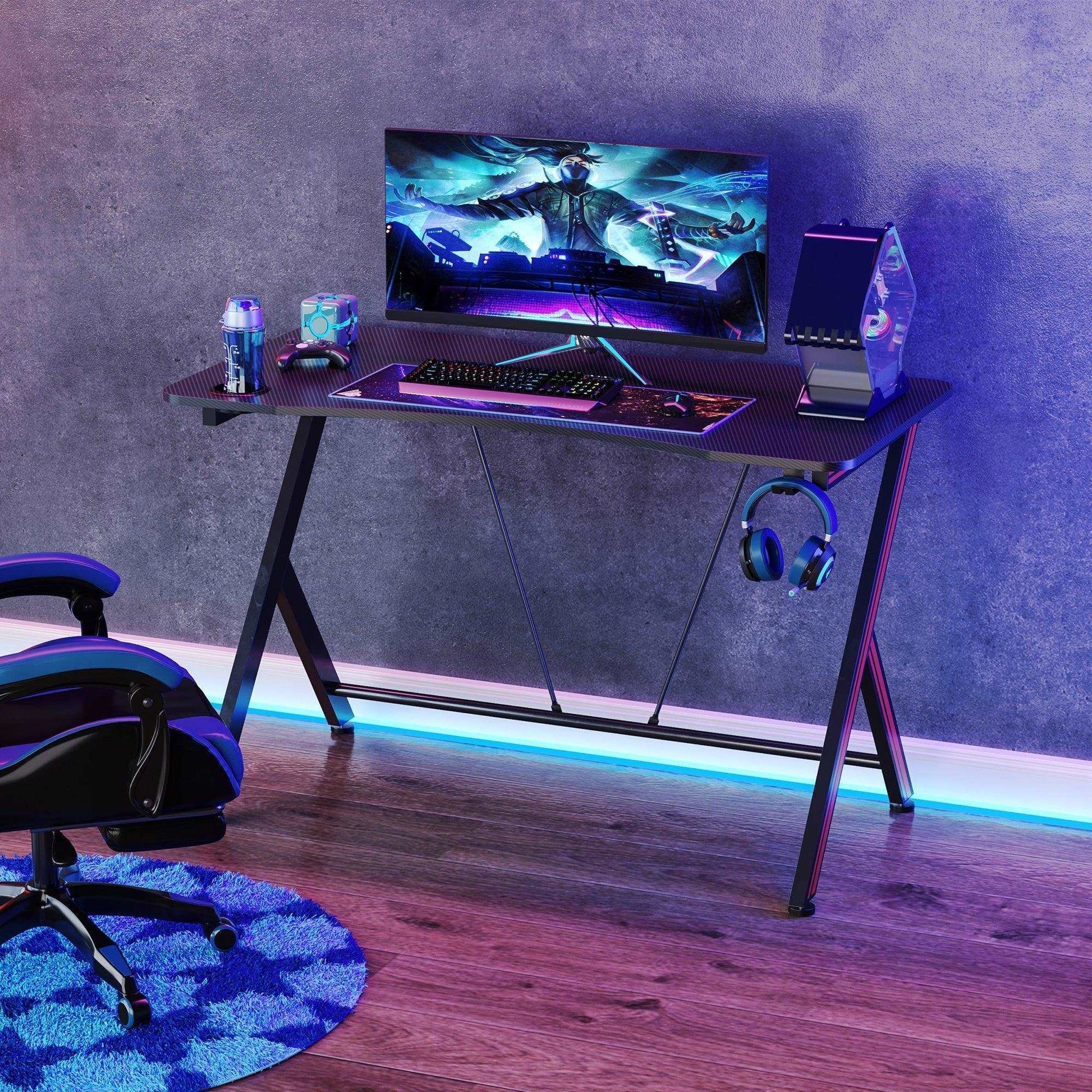 HOMCOM 120cm Gaming Desk - ALL4U RETAILER LTD