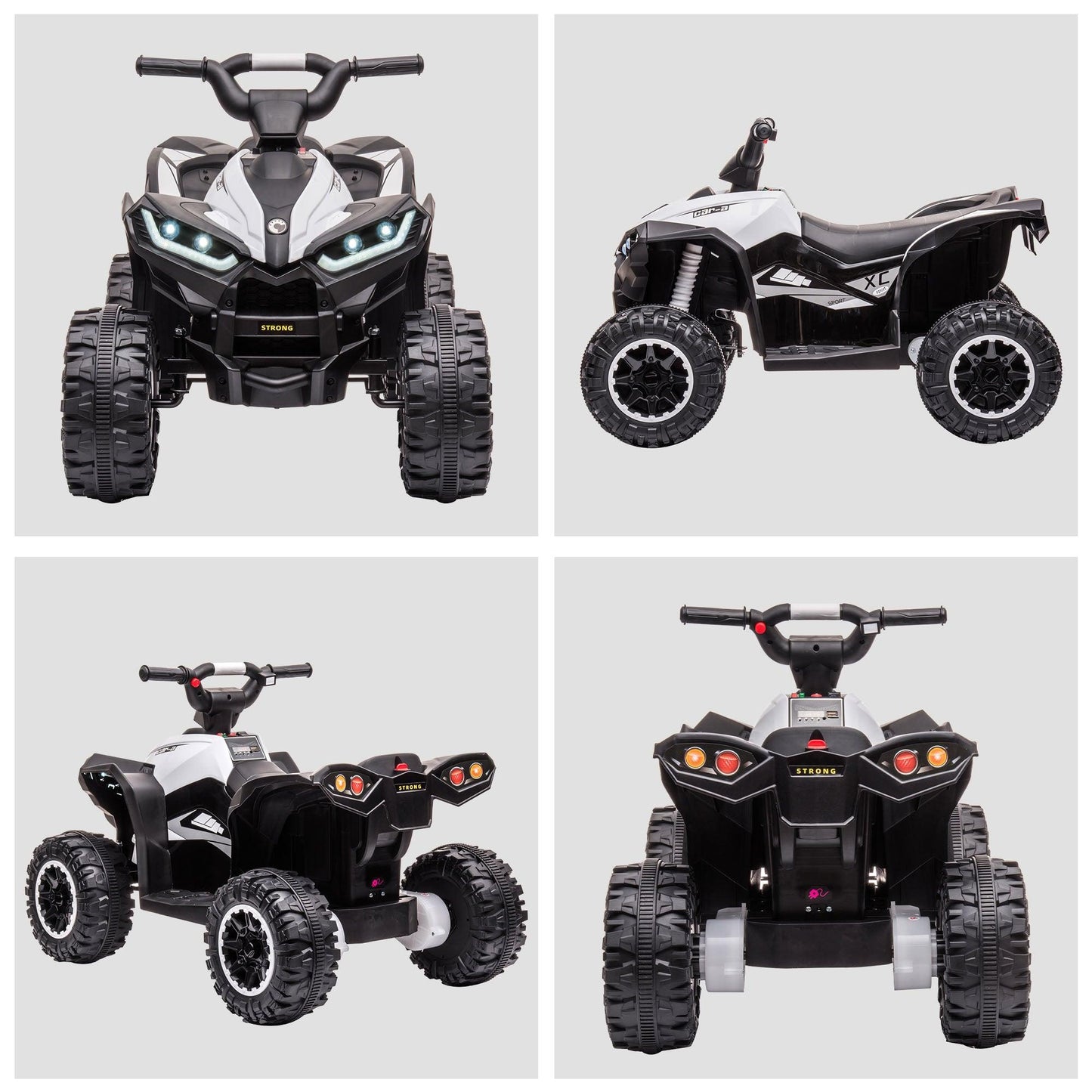 HOMCOM 12V Quad Bike: High/Low Speed, Forward/Reverse, Suspension - ALL4U RETAILER LTD