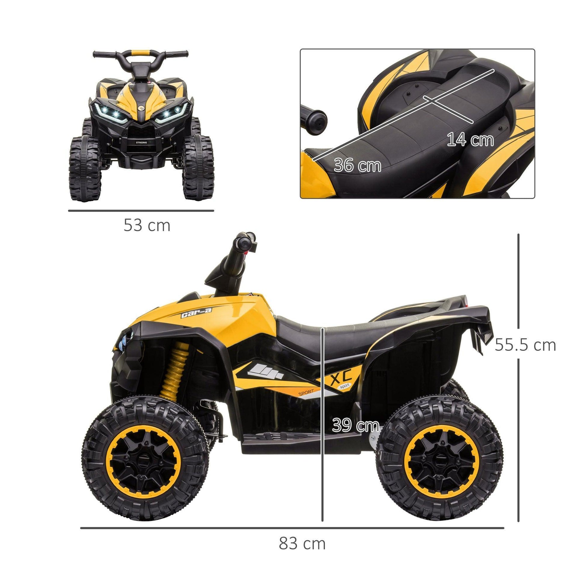 HOMCOM 12V Quad: High/Low Speed Ride-On ATV - ALL4U RETAILER LTD