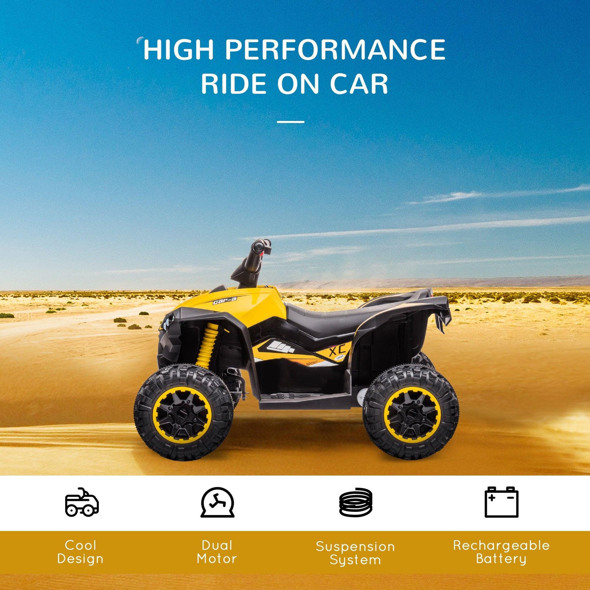 HOMCOM 12V Quad: High/Low Speed Ride-On ATV - ALL4U RETAILER LTD