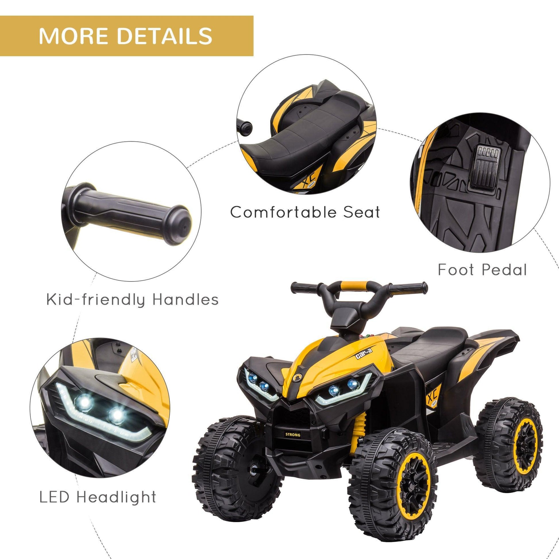 HOMCOM 12V Quad: High/Low Speed Ride-On ATV - ALL4U RETAILER LTD