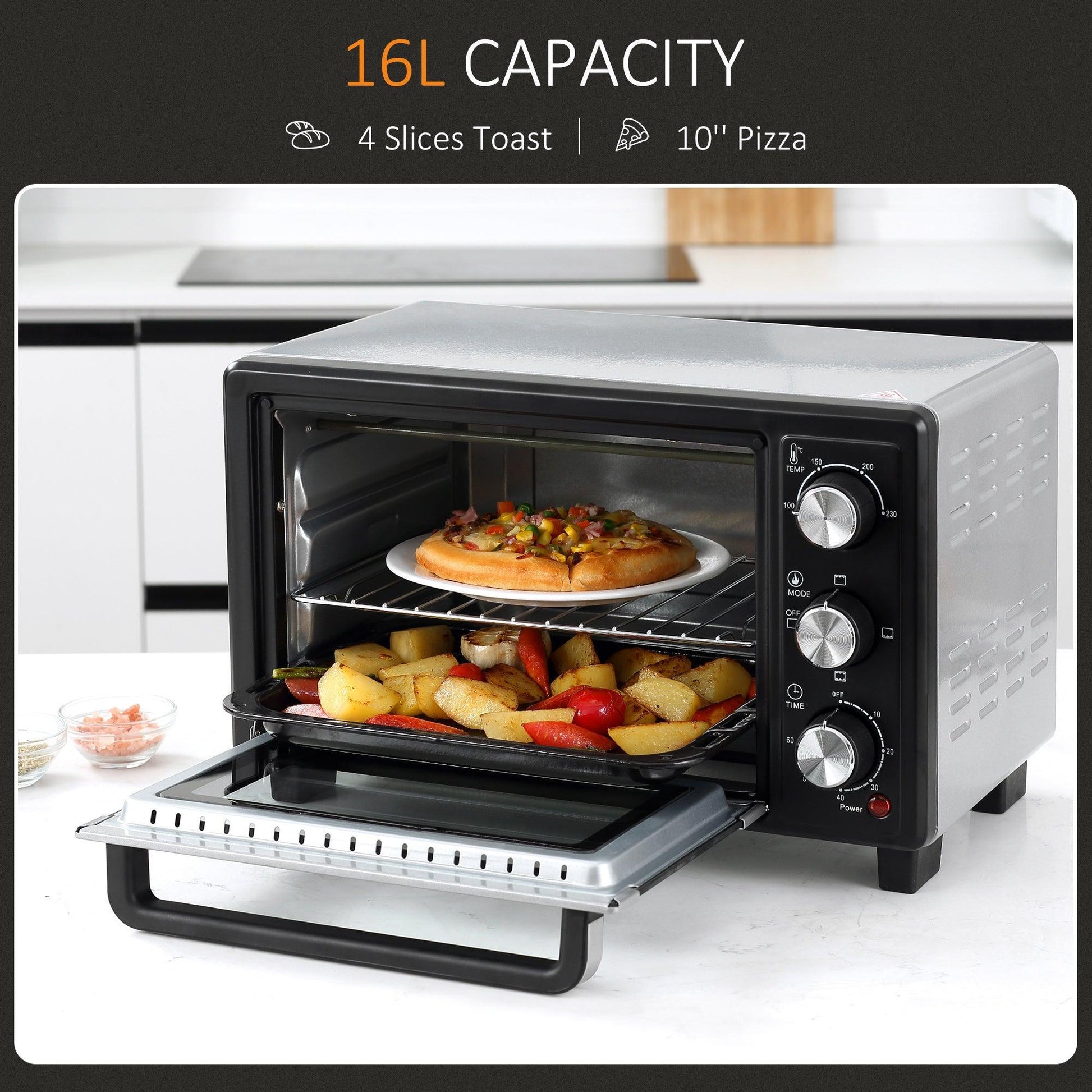 HOMCOM 16L Convection Oven - ALL4U RETAILER LTD