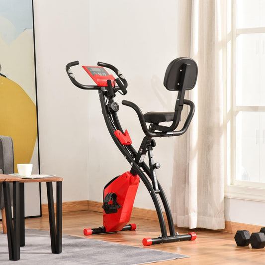 HOMCOM 2-in-1 Fitness Bike: Adjustable Resistance, LCD Monitor - ALL4U RETAILER LTD