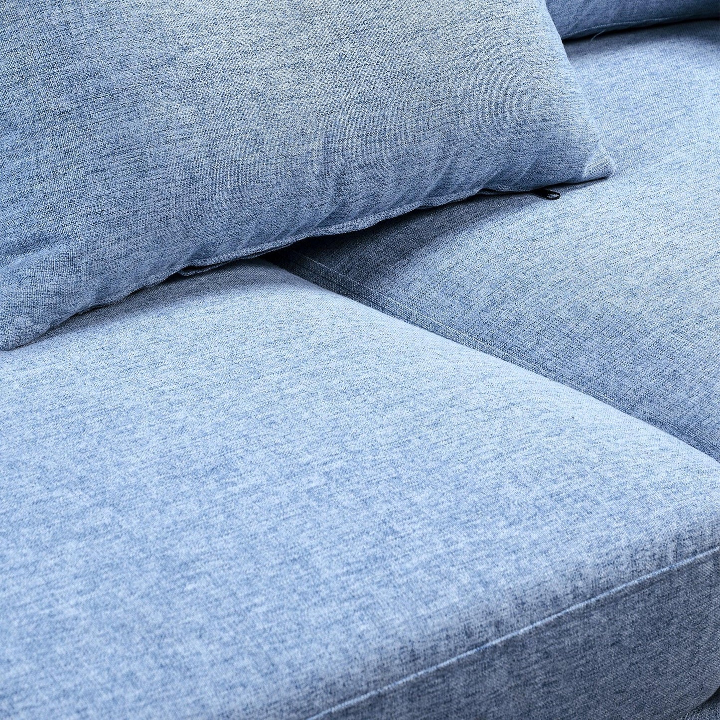 HOMCOM 2 Seat Sofa: Elegant Light Blue - ALL4U RETAILER LTD