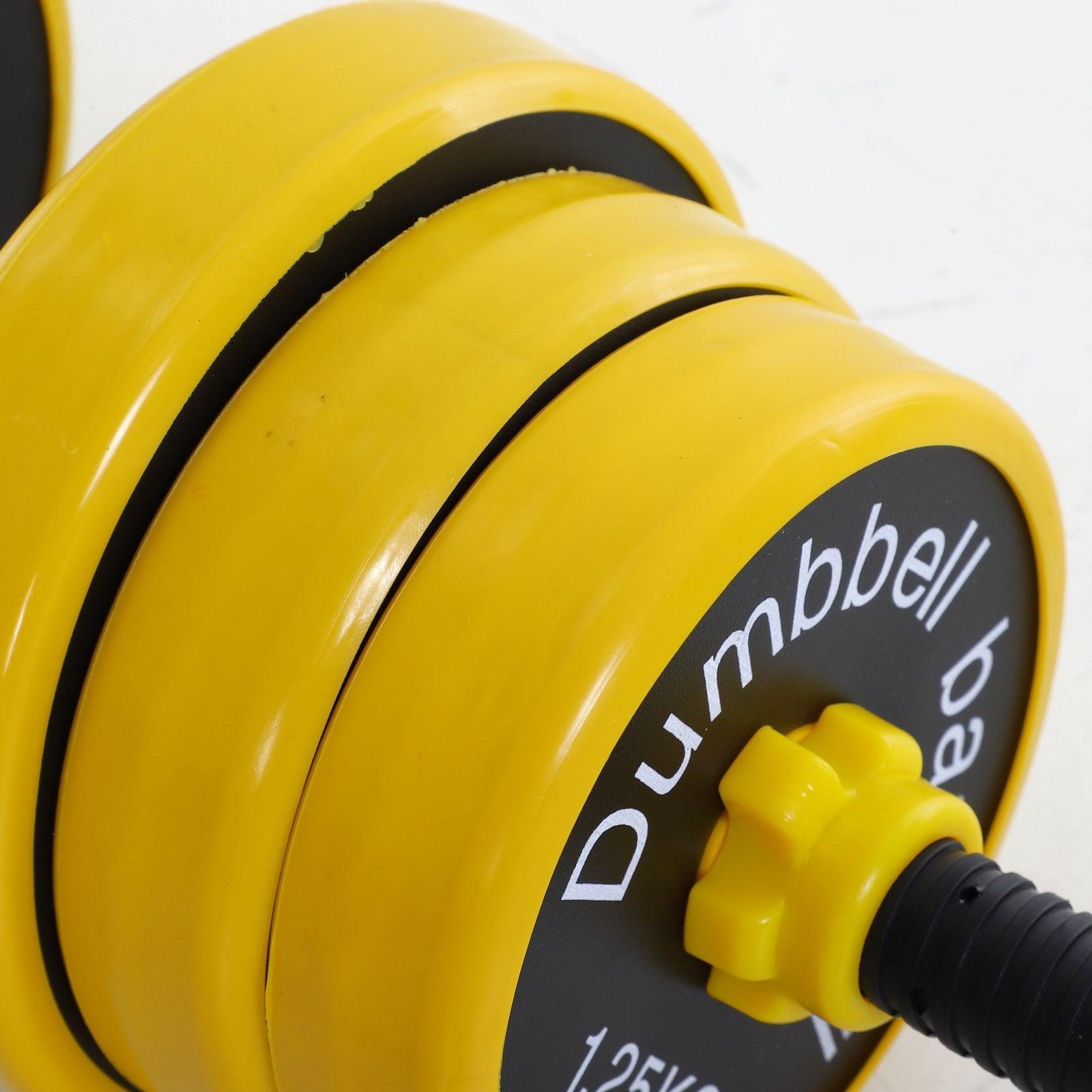 HOMCOM 20KG Adjustable Dumbbell & Barbell Set - Gym Essentials - ALL4U RETAILER LTD