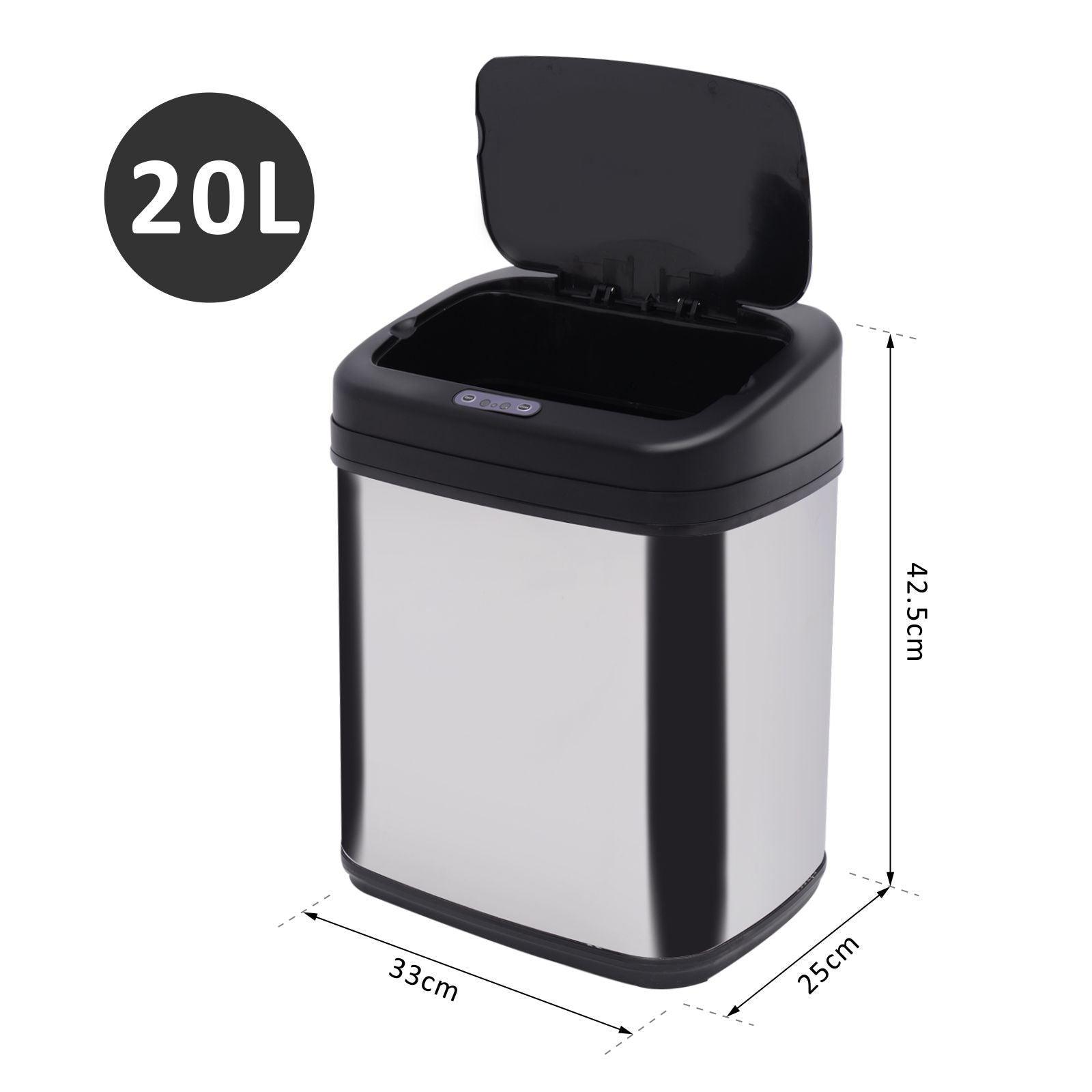 HOMCOM 20L Automatic Sensor Dustbin - ALL4U RETAILER LTD