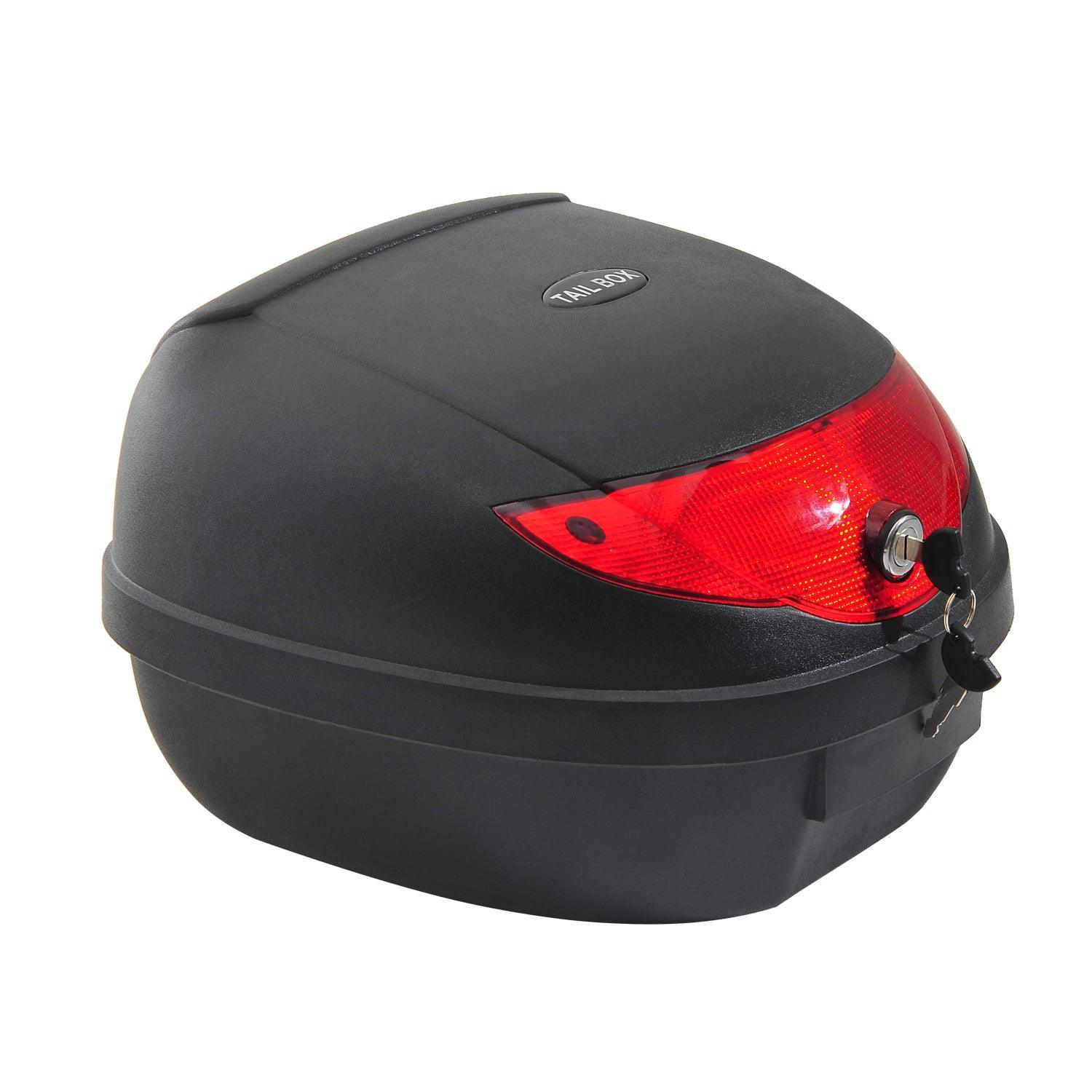 HOMCOM 24L Motorcycle Case - Black/Red - ALL4U RETAILER LTD