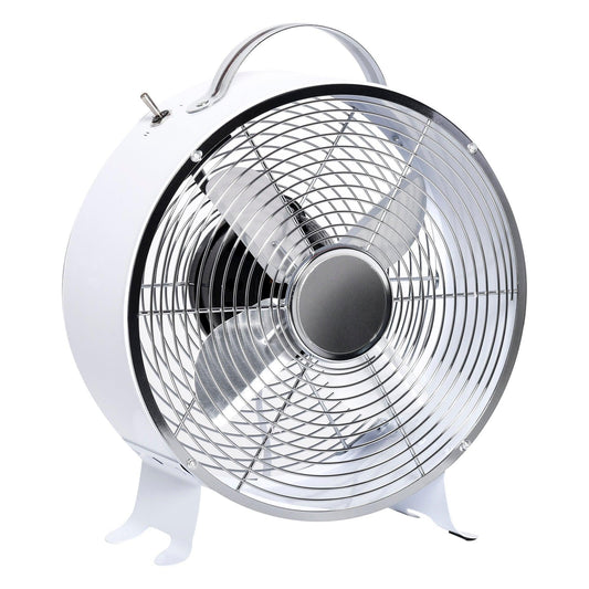 HOMCOM 26cm Desk Fan - Portable & Powerful Cooling - ALL4U RETAILER LTD