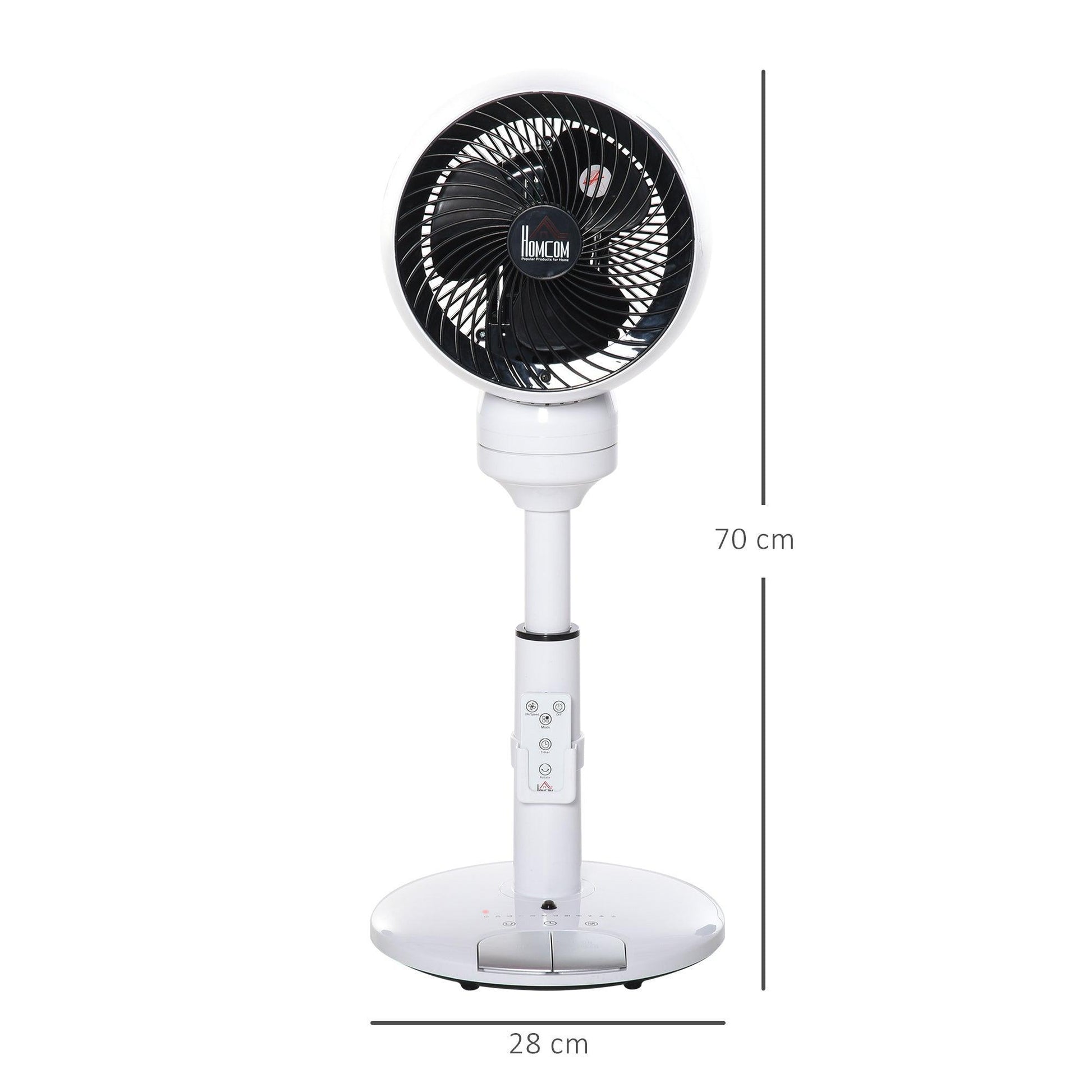 HOMCOM 28'' Air Circulator: Powerful & Adjustable - ALL4U RETAILER LTD