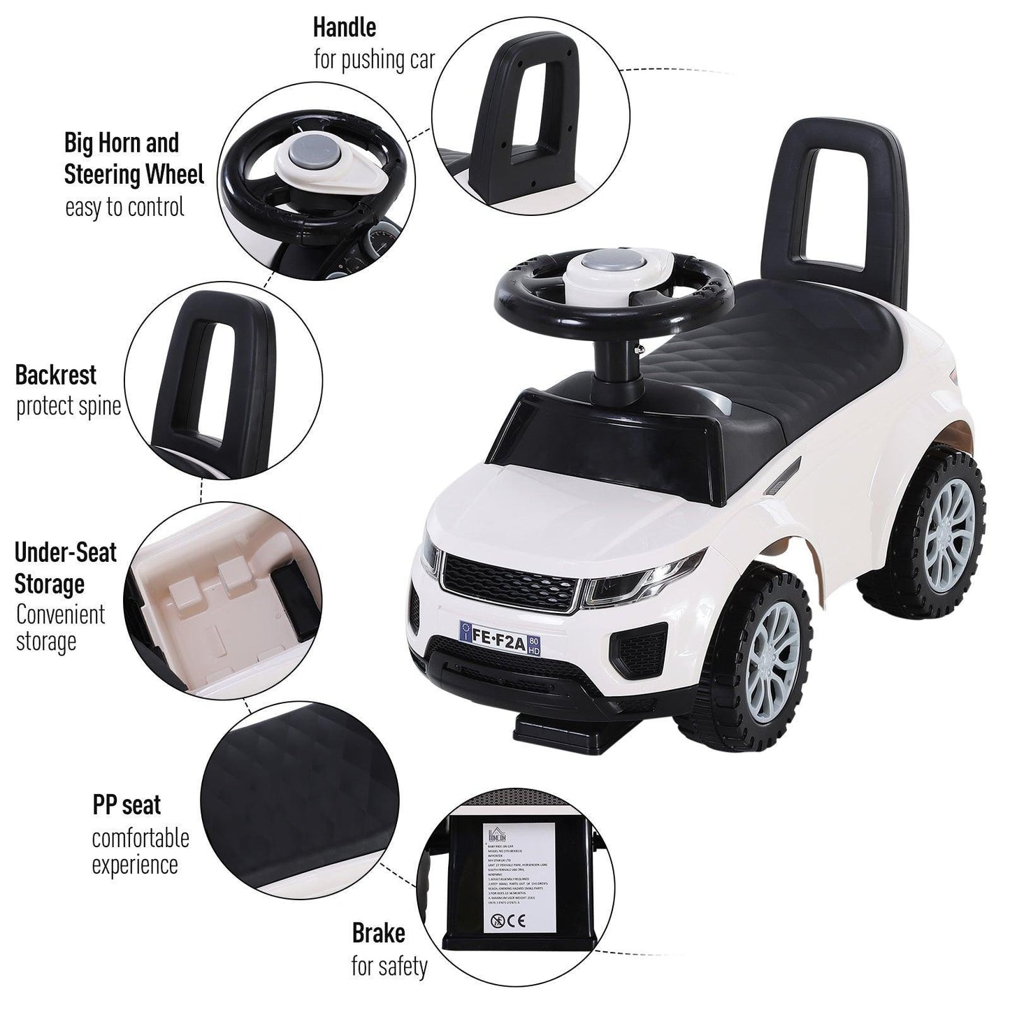 HOMCOM 3-in-1 Toddler Ride On Car - ALL4U RETAILER LTD