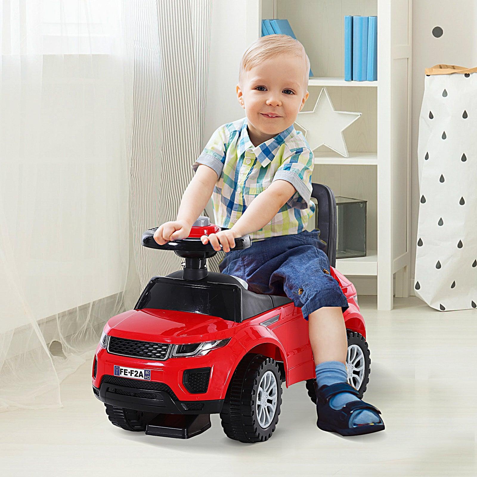 HOMCOM 3-in-1 Toddler Ride On Car - Red - ALL4U RETAILER LTD