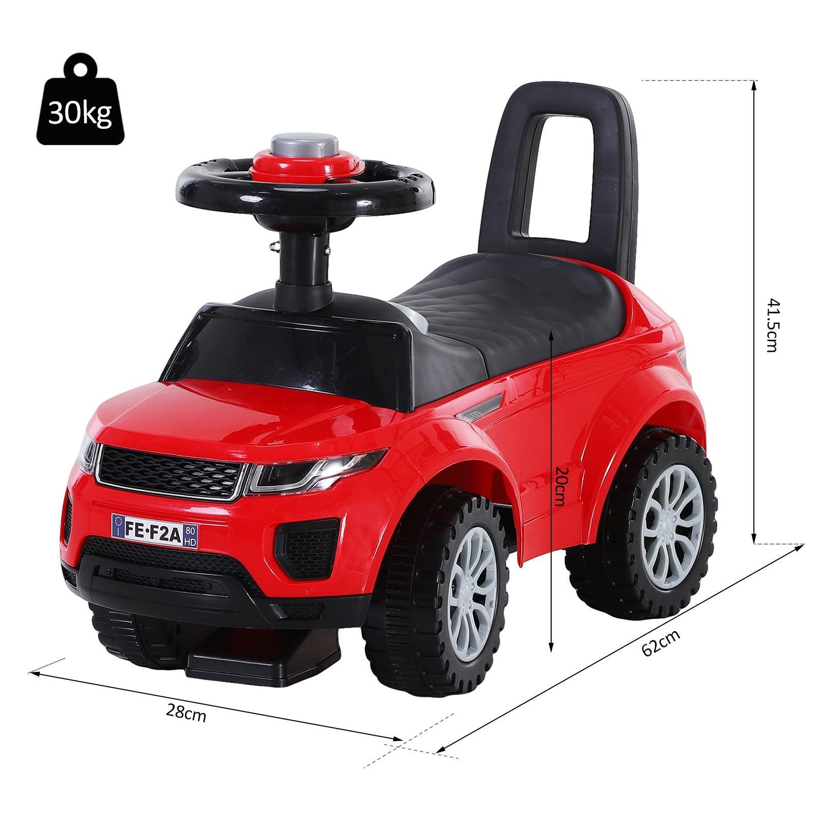 HOMCOM 3-in-1 Toddler Ride On Car - Red - ALL4U RETAILER LTD