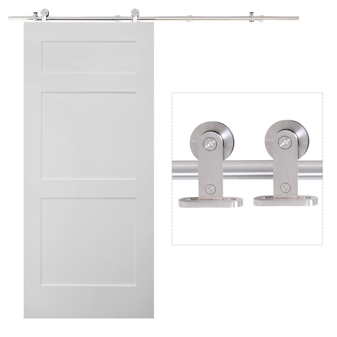 HOMCOM Stainless Steel Sliding Door Kit - Silver - ALL4U RETAILER LTD