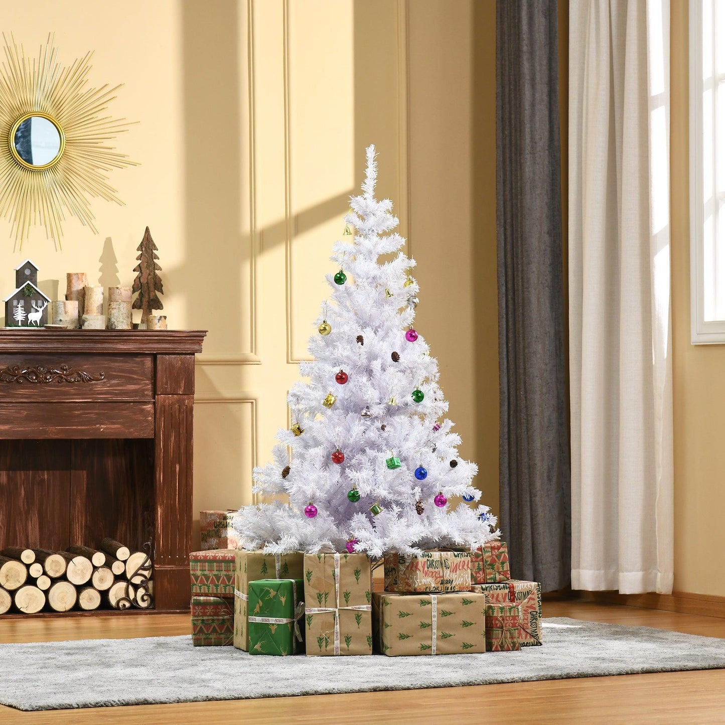 HOMCOM 4.9ft Artificial Christmas Tree - ALL4U RETAILER LTD