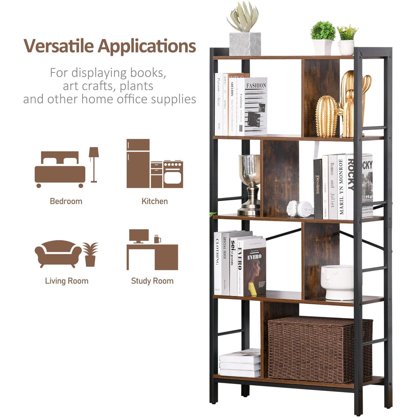 HOMCOM 4-Shelf Industrial Storage Rack - Stylish & Functional - ALL4U RETAILER LTD