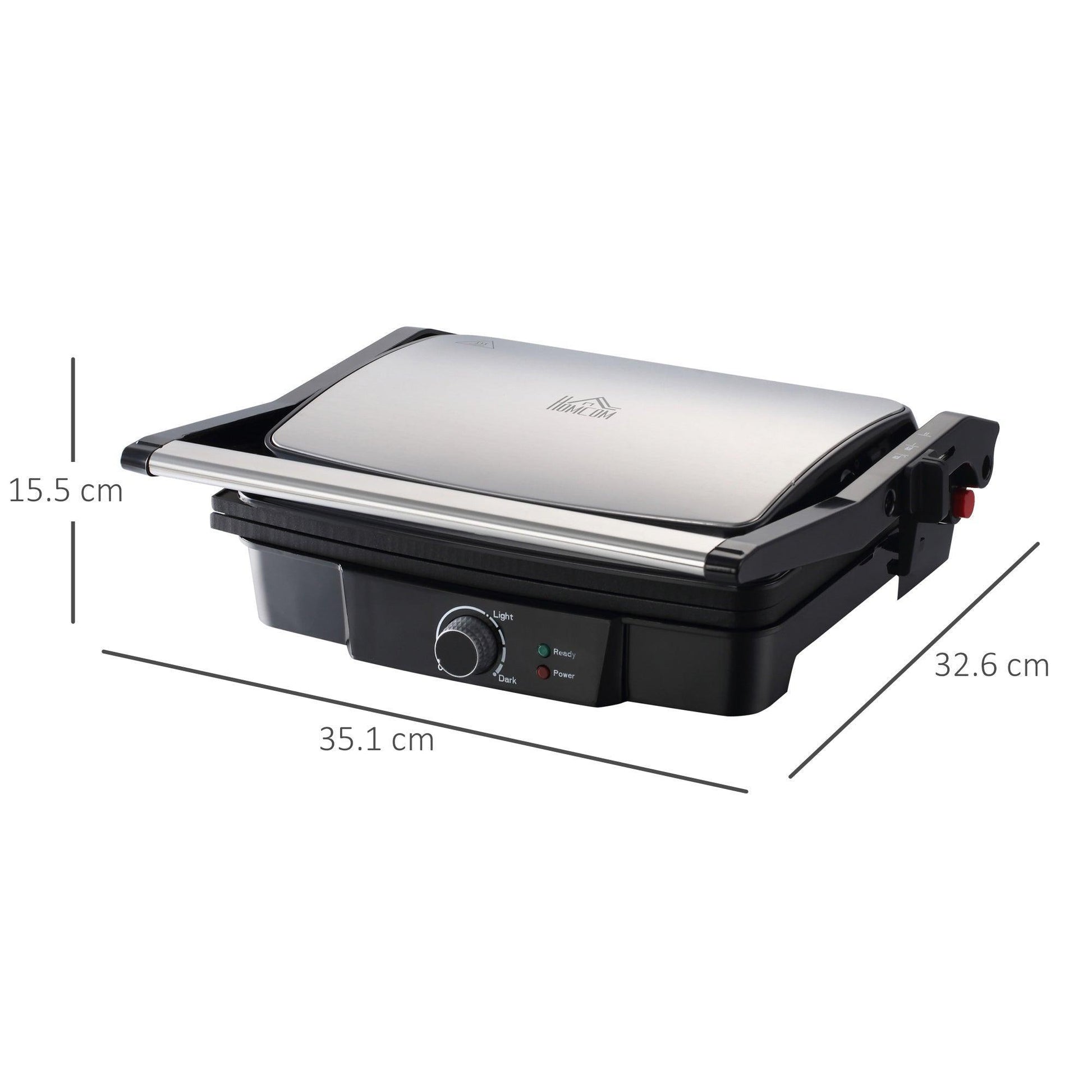 HOMCOM 4-Slice Health Grill - Non-stick, 2000W, Adjustable - ALL4U RETAILER LTD