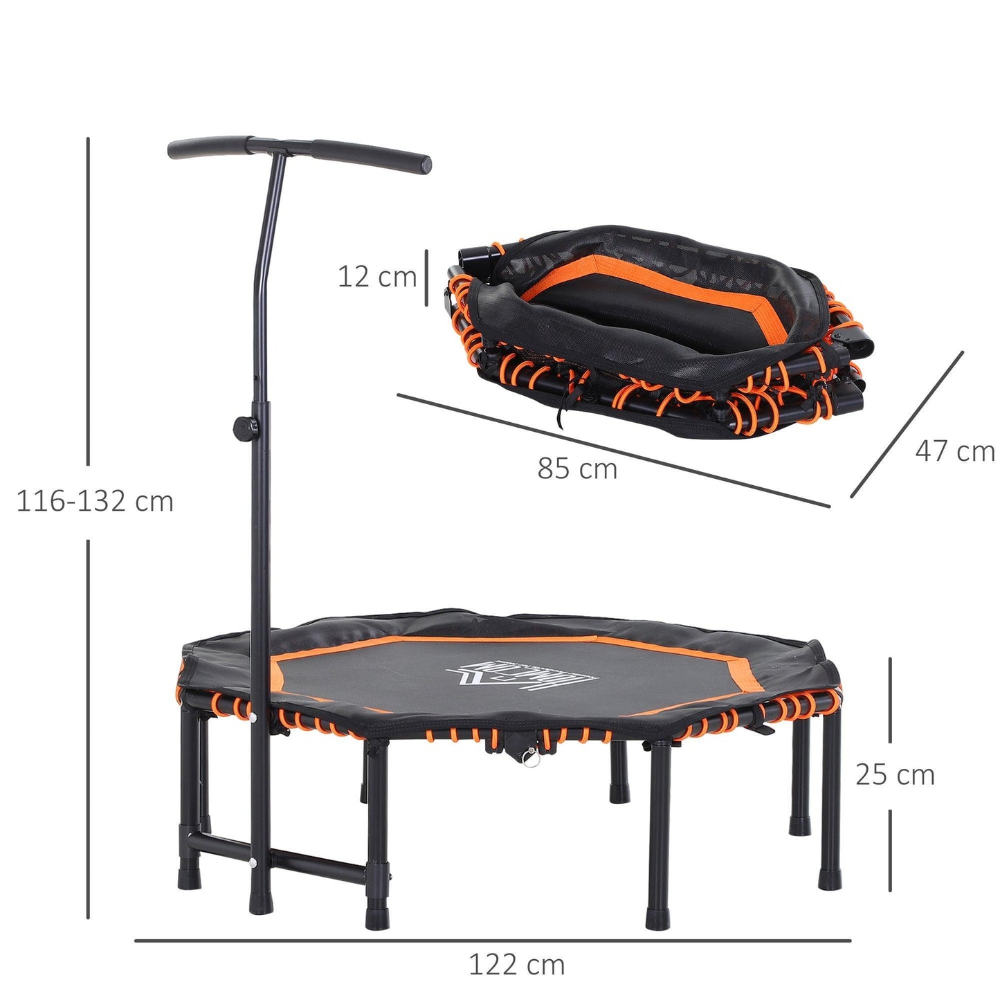 HOMCOM 48" Trampoline - Perfect Indoor/Outdoor Rebounder - ALL4U RETAILER LTD