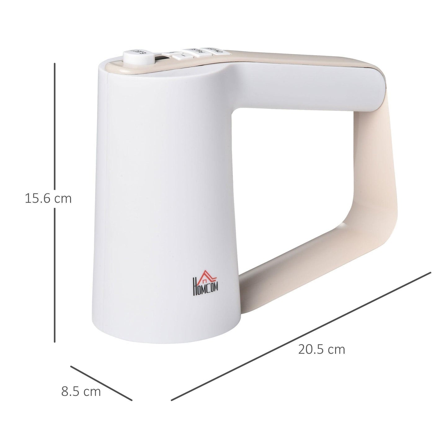 HOMCOM 500W Hand Mixer with 5 Speeds - White - ALL4U RETAILER LTD