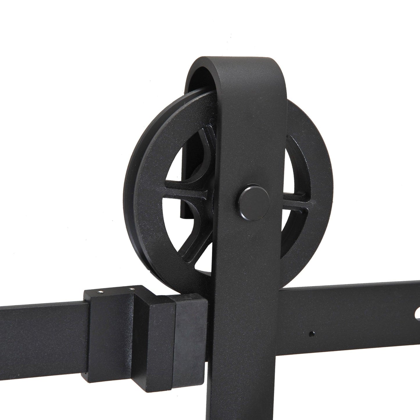 HOMCOM 6.6 FT Barn Door Kits - Easy-slide Carbon Steel Track System - ALL4U RETAILER LTD