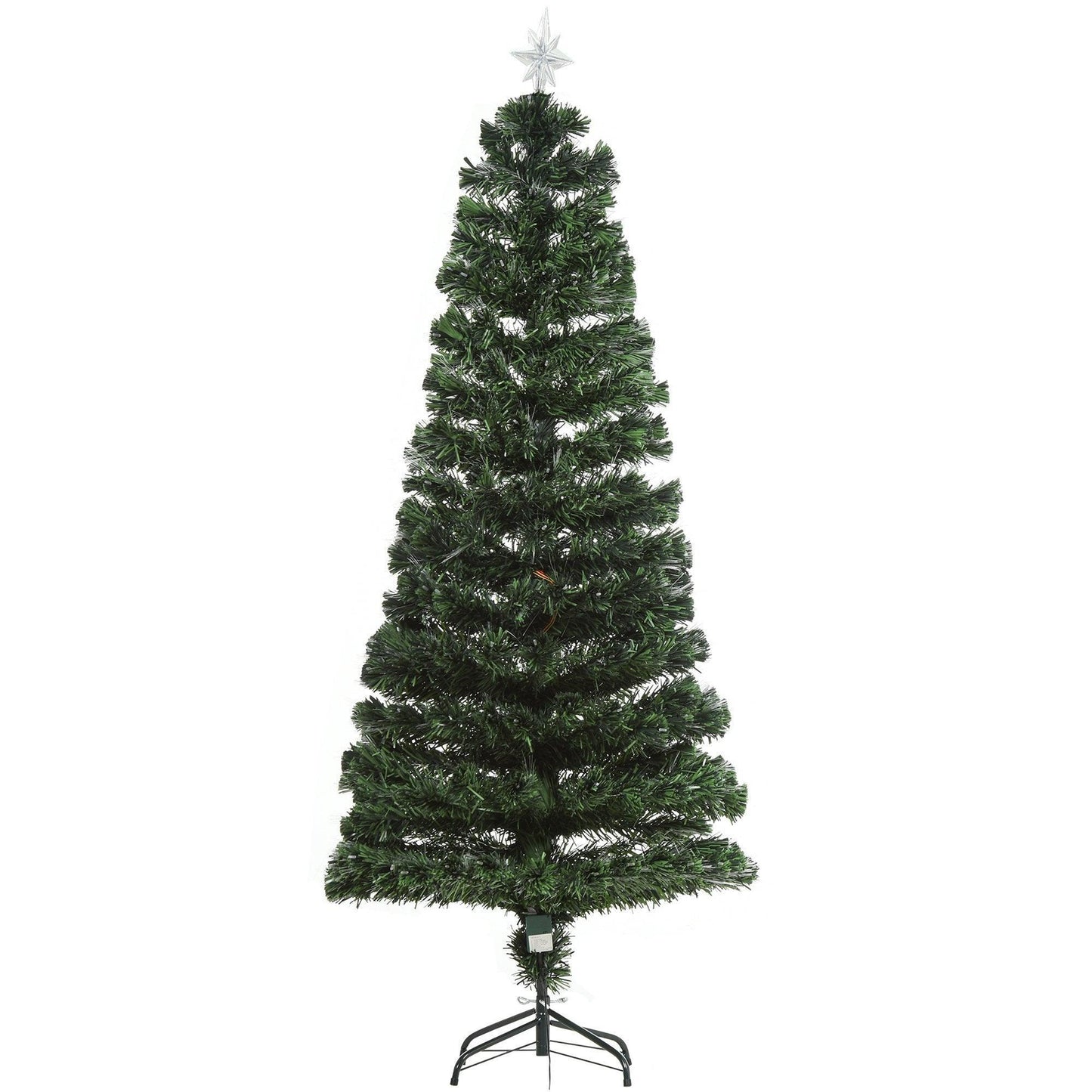 HOMCOM 6ft Pre-Lit Fiber Optic Christmas Tree - ALL4U RETAILER LTD