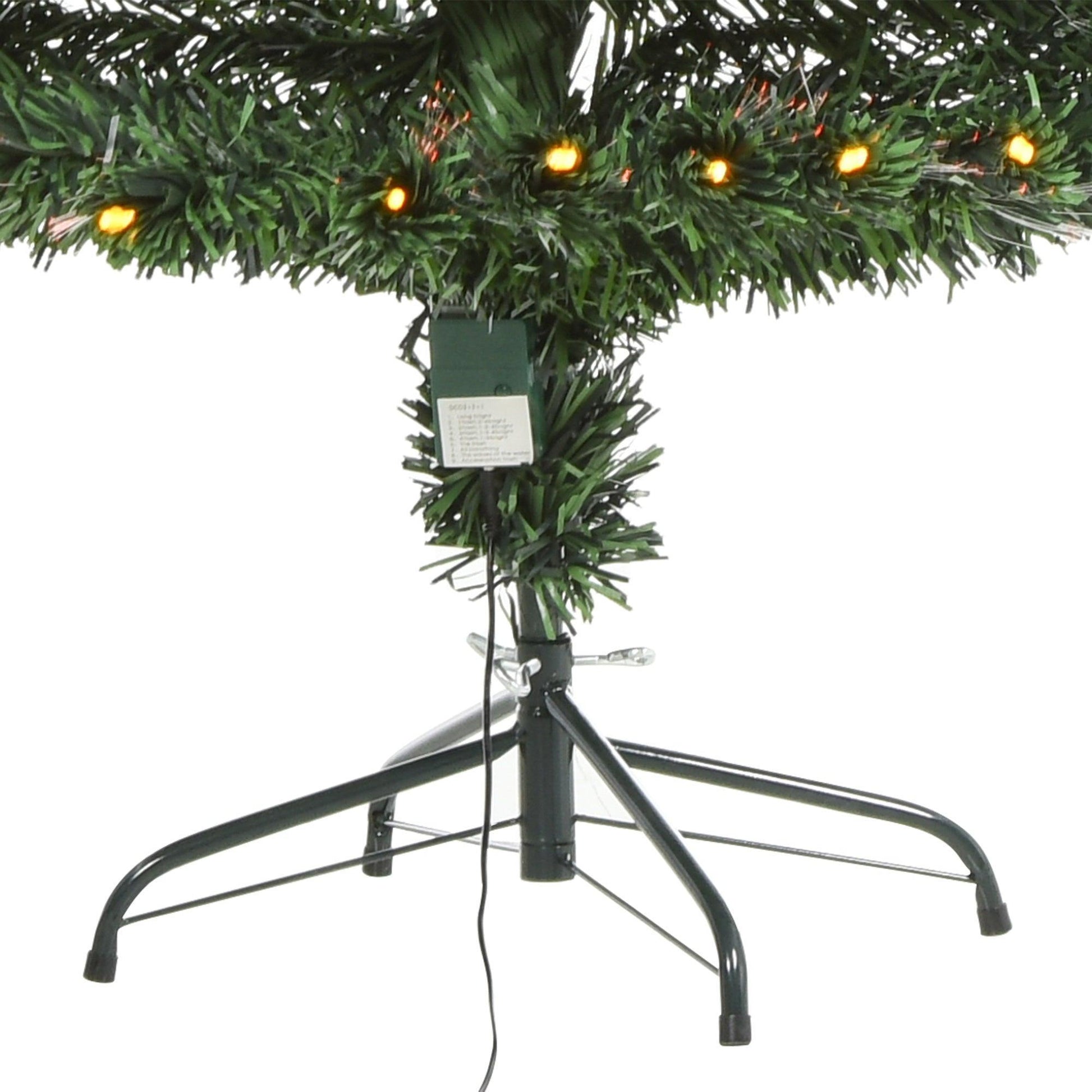 HOMCOM 6ft Pre-Lit Fiber Optic Christmas Tree - ALL4U RETAILER LTD