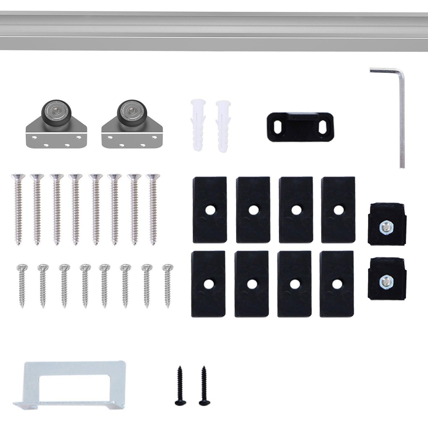 HOMCOM 6FT Sliding Barn Door Track Kit - ALL4U RETAILER LTD