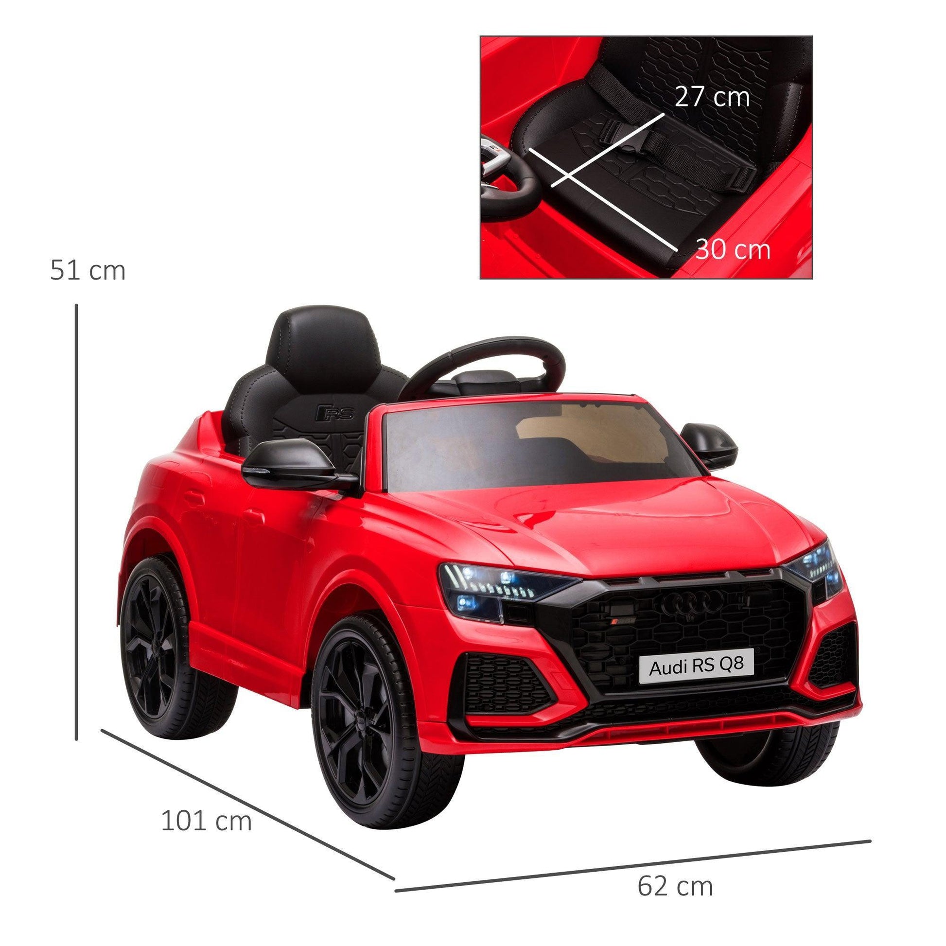 HOMCOM 6V Kids Audi RS Q8 Ride-On Car - ALL4U RETAILER LTD