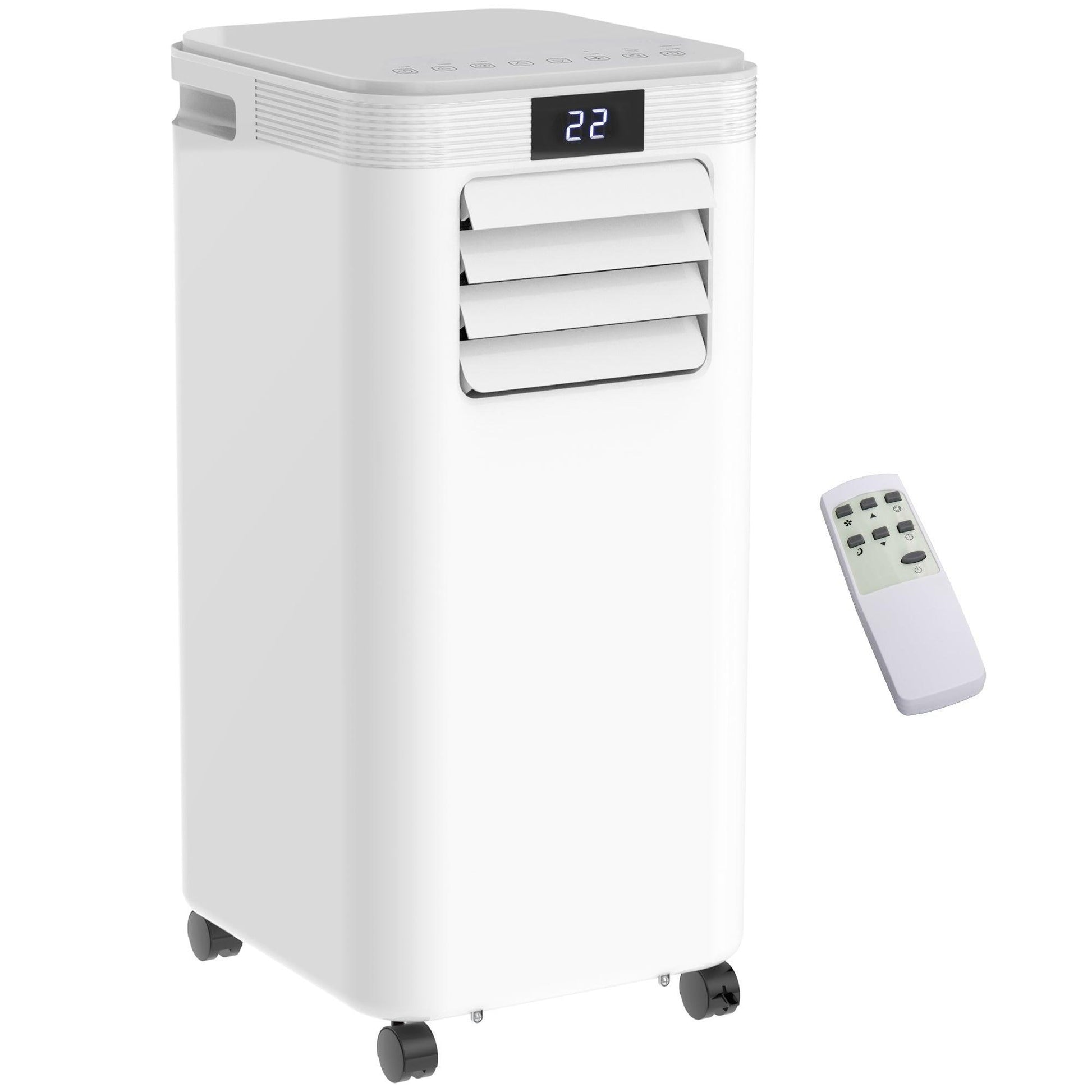 HOMCOM 8000 BTU Compact Mobile AC - Cooling & Dehumidifying - ALL4U RETAILER LTD