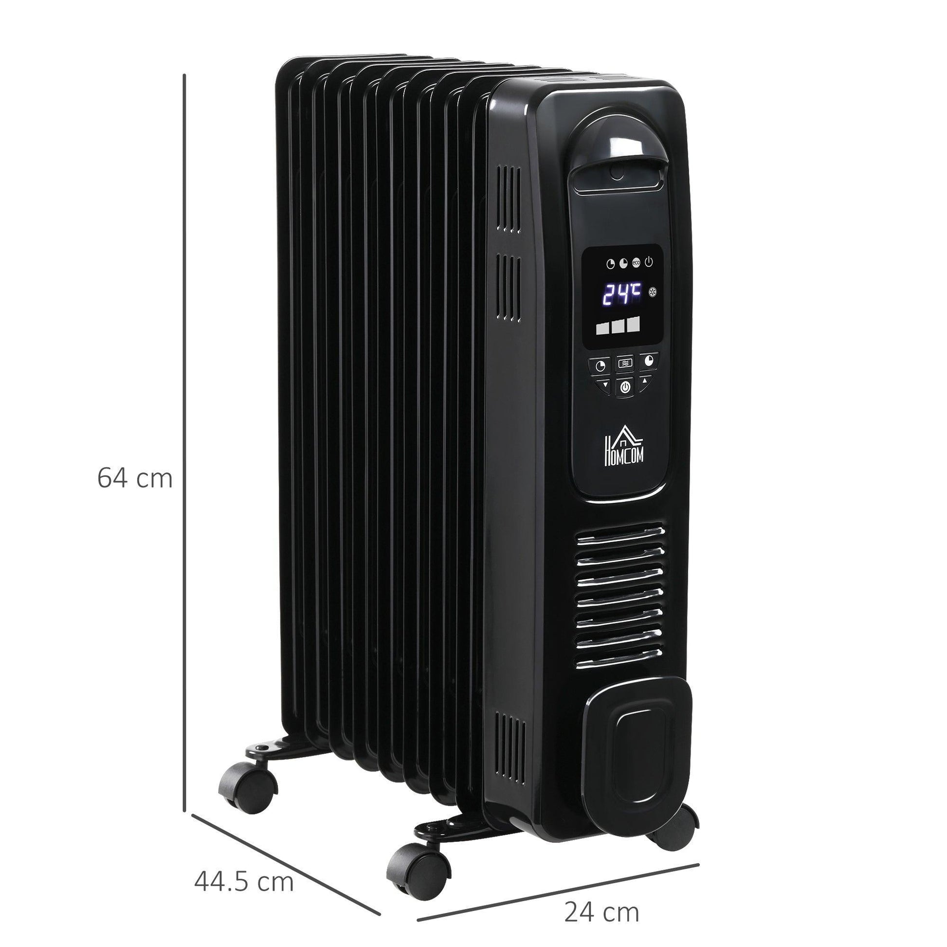 HOMCOM 9-Fin Oil Filled Heater- Efficient and Portable - ALL4U RETAILER LTD