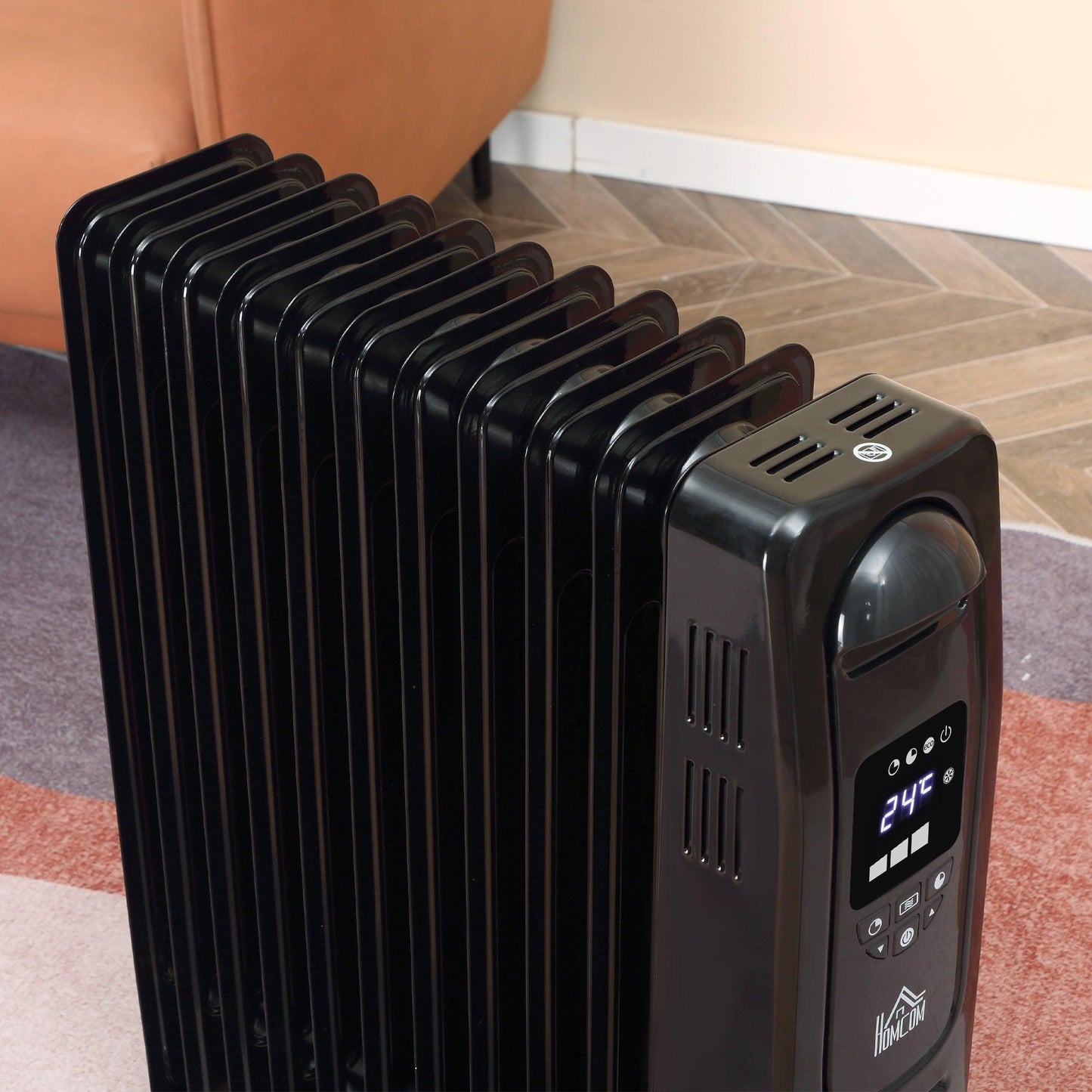 HOMCOM 9-Fin Oil Filled Heater- Efficient and Portable - ALL4U RETAILER LTD