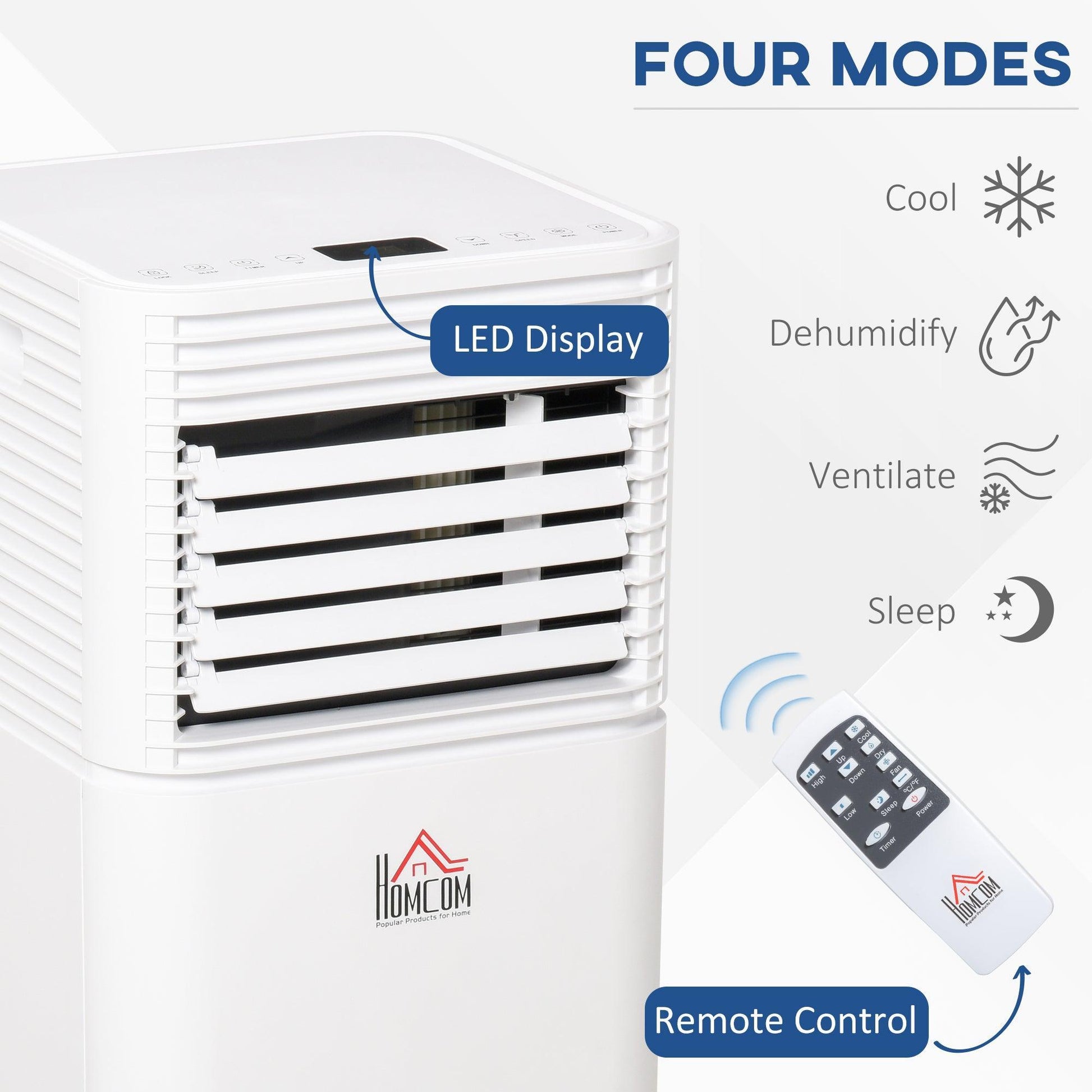HOMCOM 9000 BTU Portable Air Conditioner - ALL4U RETAILER LTD