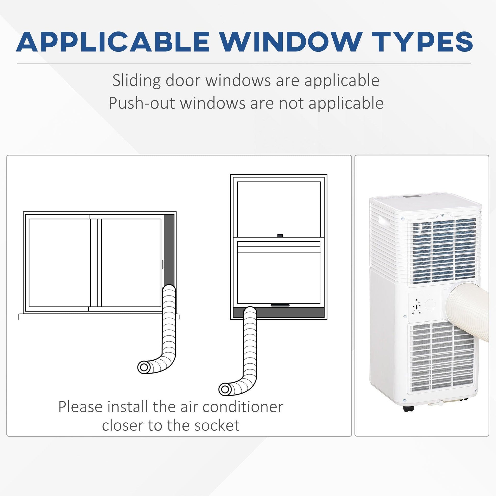 HOMCOM 9000 BTU Portable Air Conditioner - ALL4U RETAILER LTD